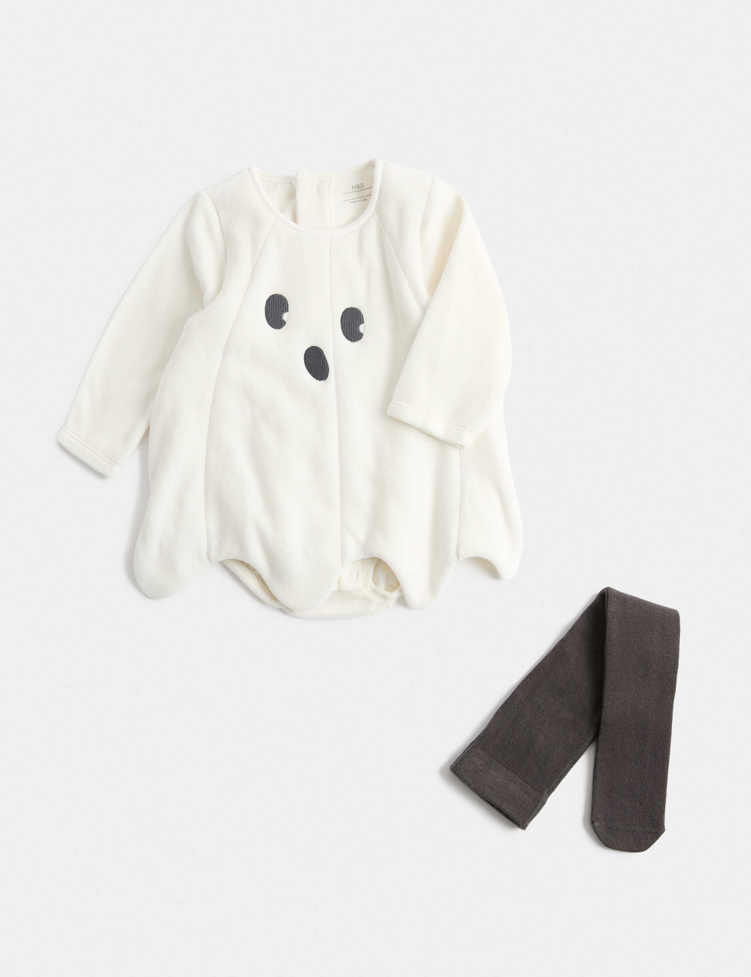 Halloween Ghost Bodysuit with Tights (0-24 Mths)