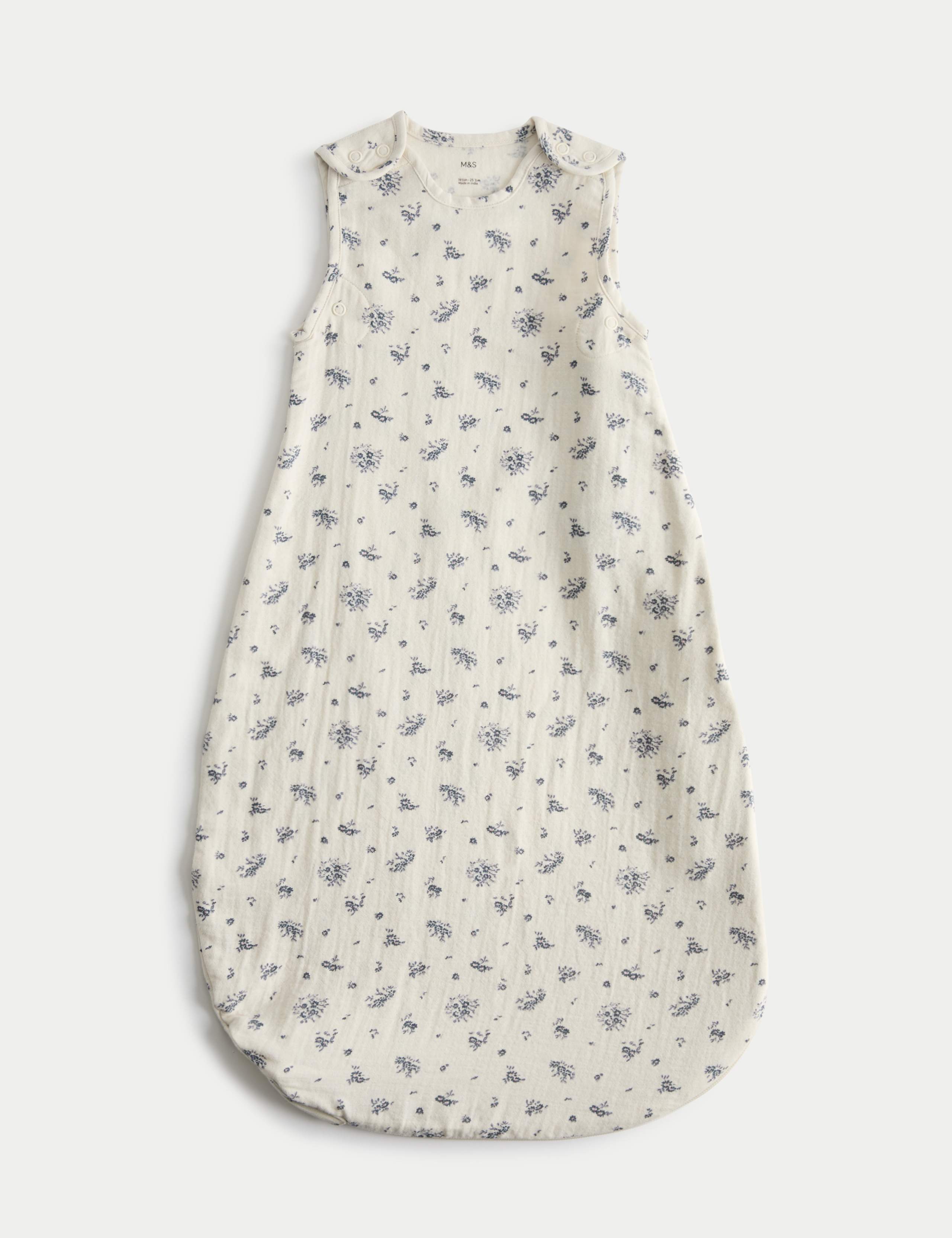 Pure Cotton Floral Sleeping Bag 0.5 Tog (0-36 Mths)