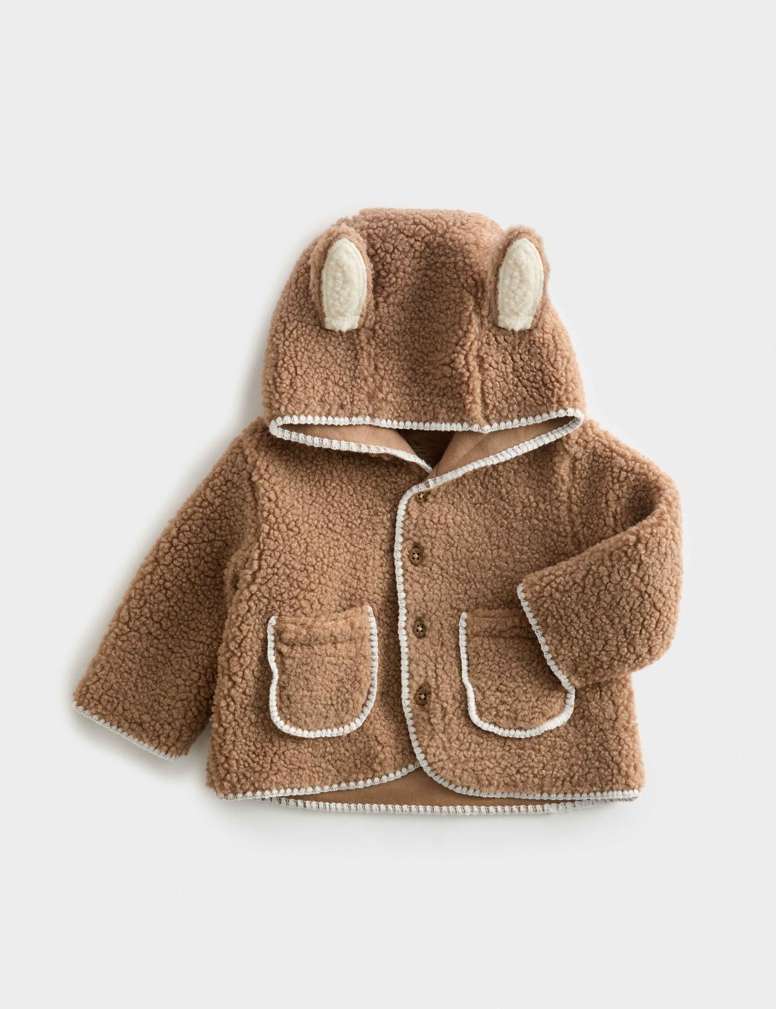 Borg Ears Hooded Jacket (0-12 Mth)