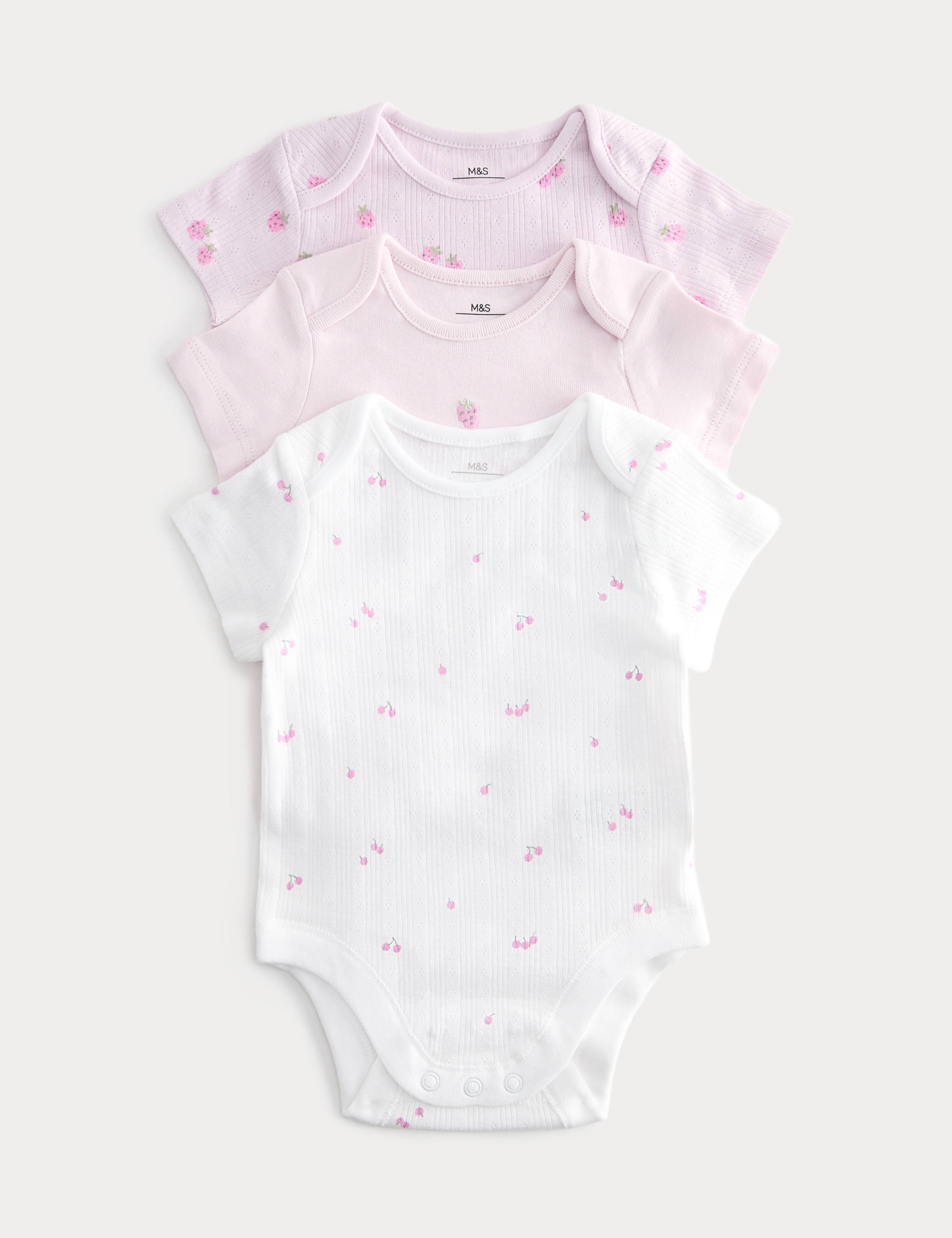 3 Pack Pure Cotton Printed Bodysuits (6½lbs-3 Yrs)