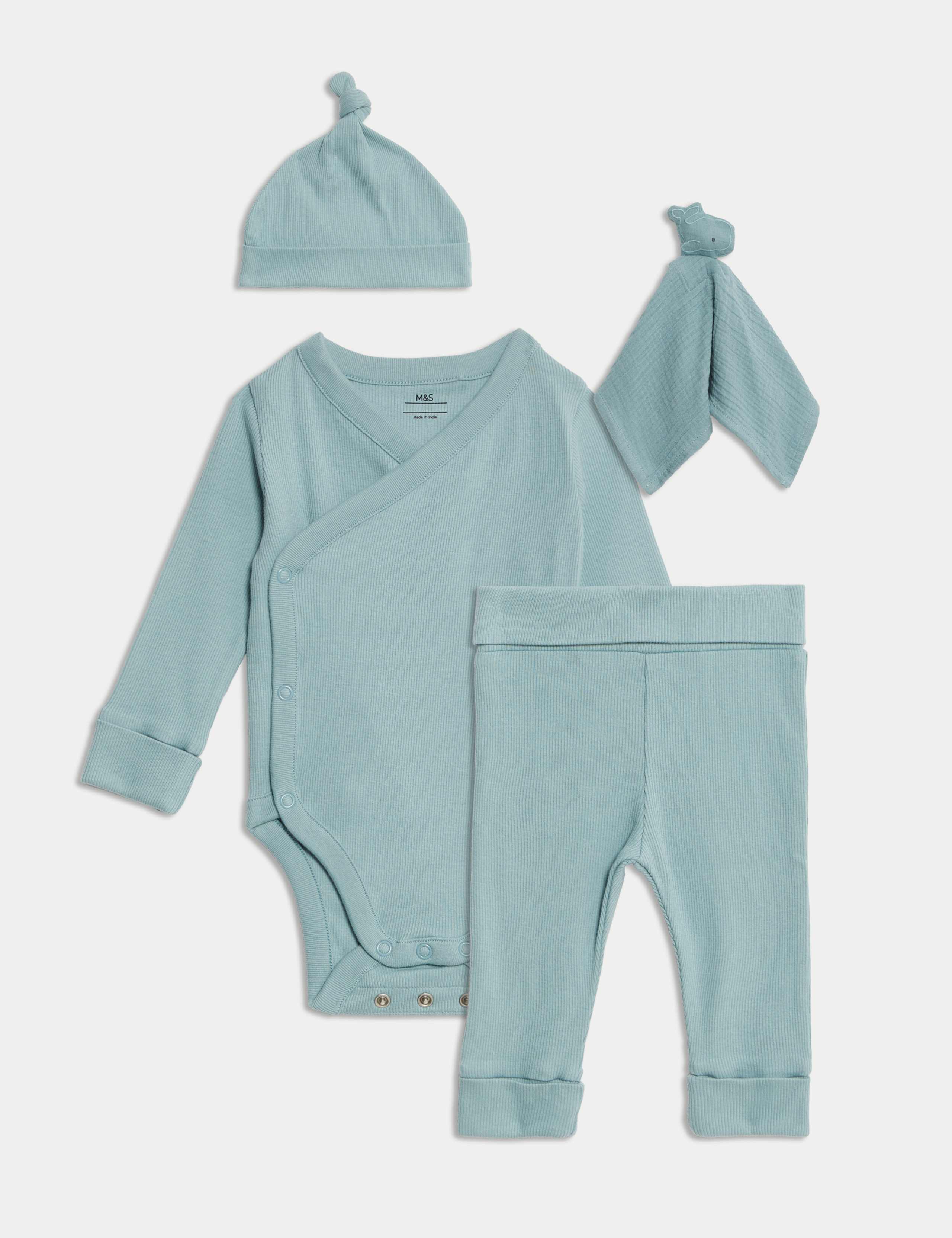4pc Cotton Rich Starter Set (0-9 Mths)