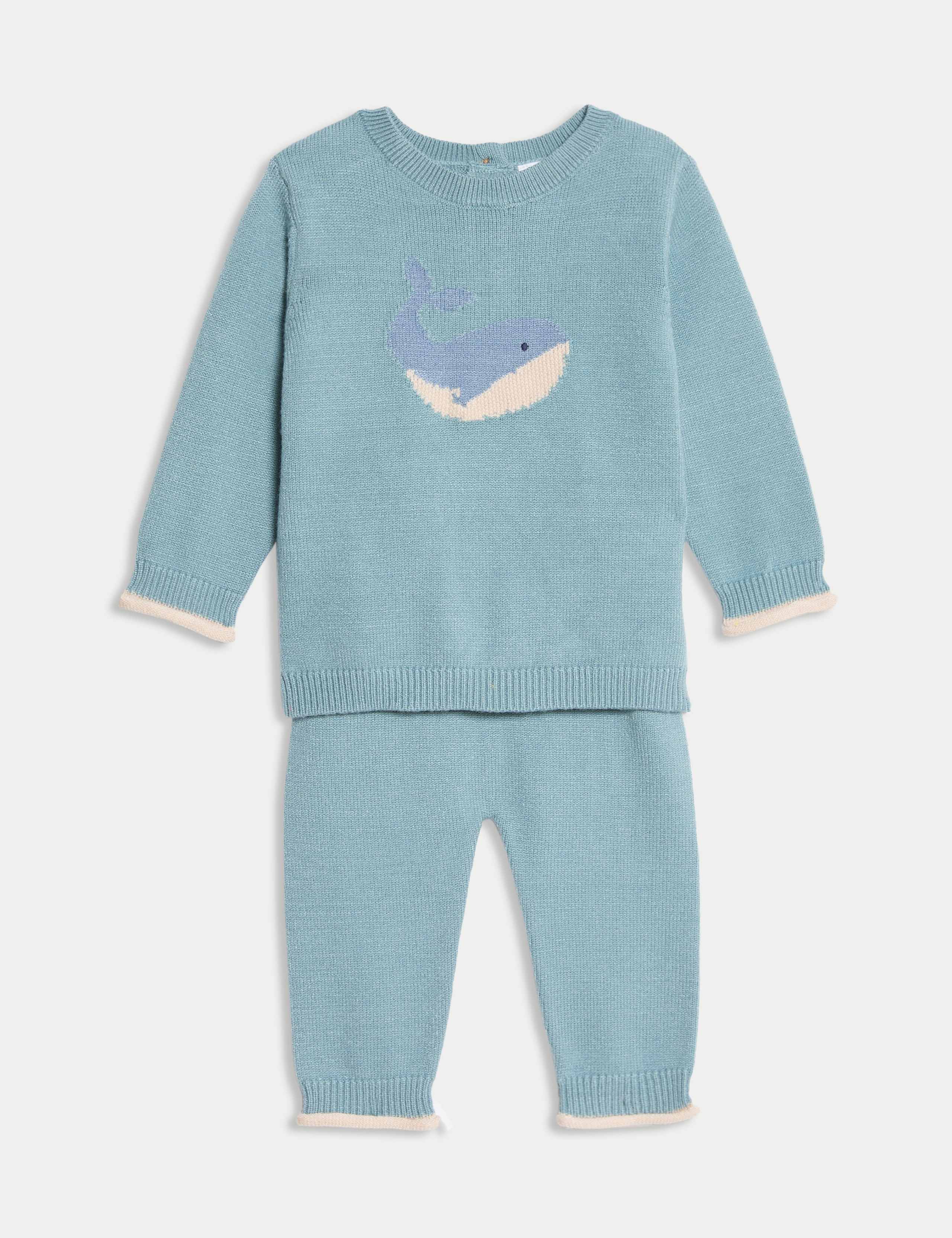 2pc Whale Knitted Outfit (7lbs-1 Yrs)