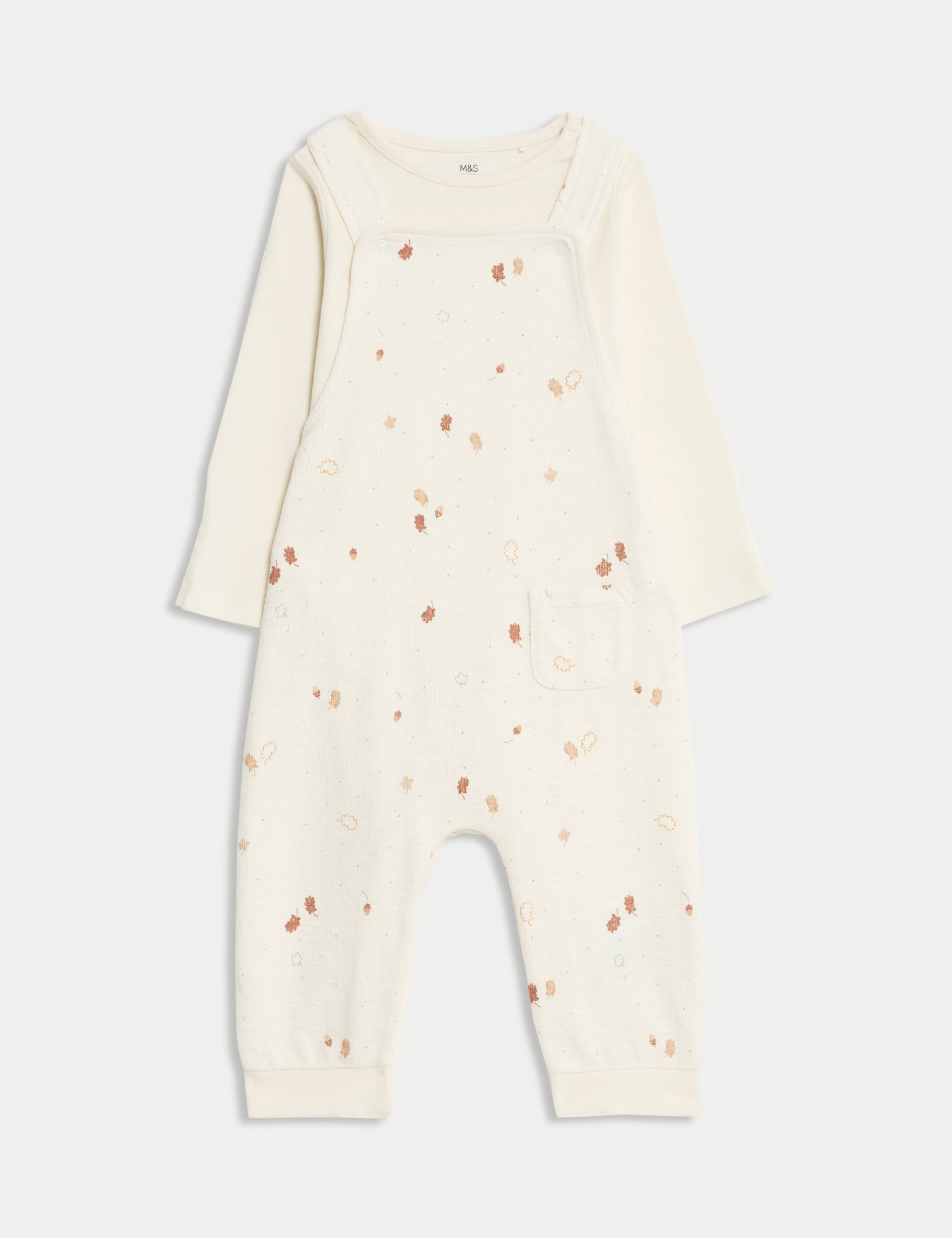 2pc Pure Cotton Leaf Outfit (0-12 Mths)
