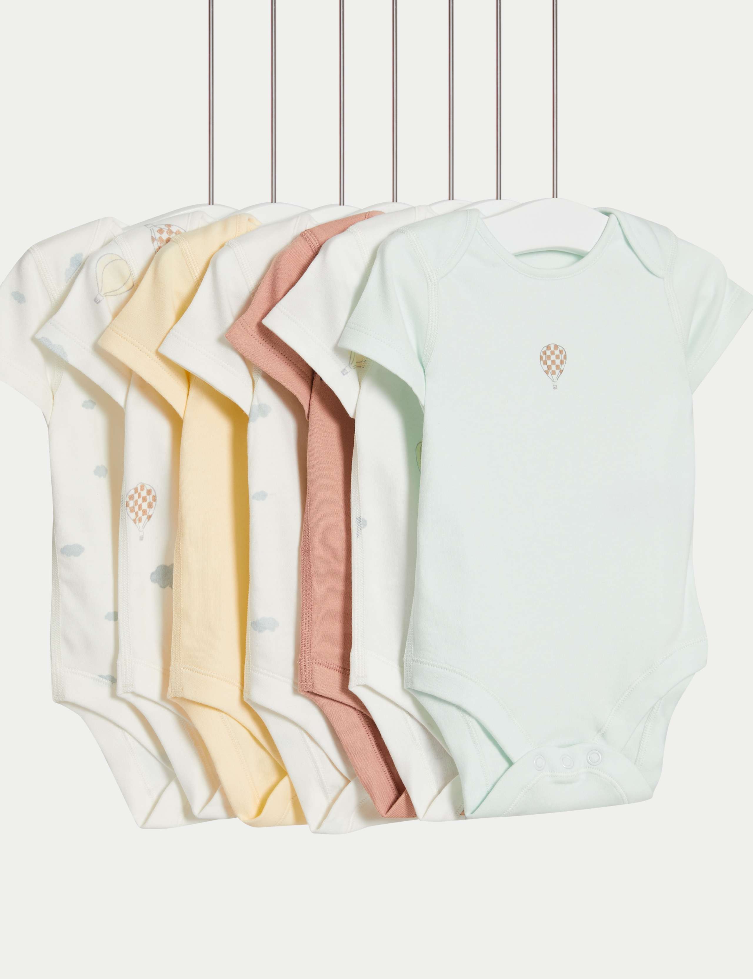 7pk Pure Cotton Print Bodysuit (0-3 Yrs)