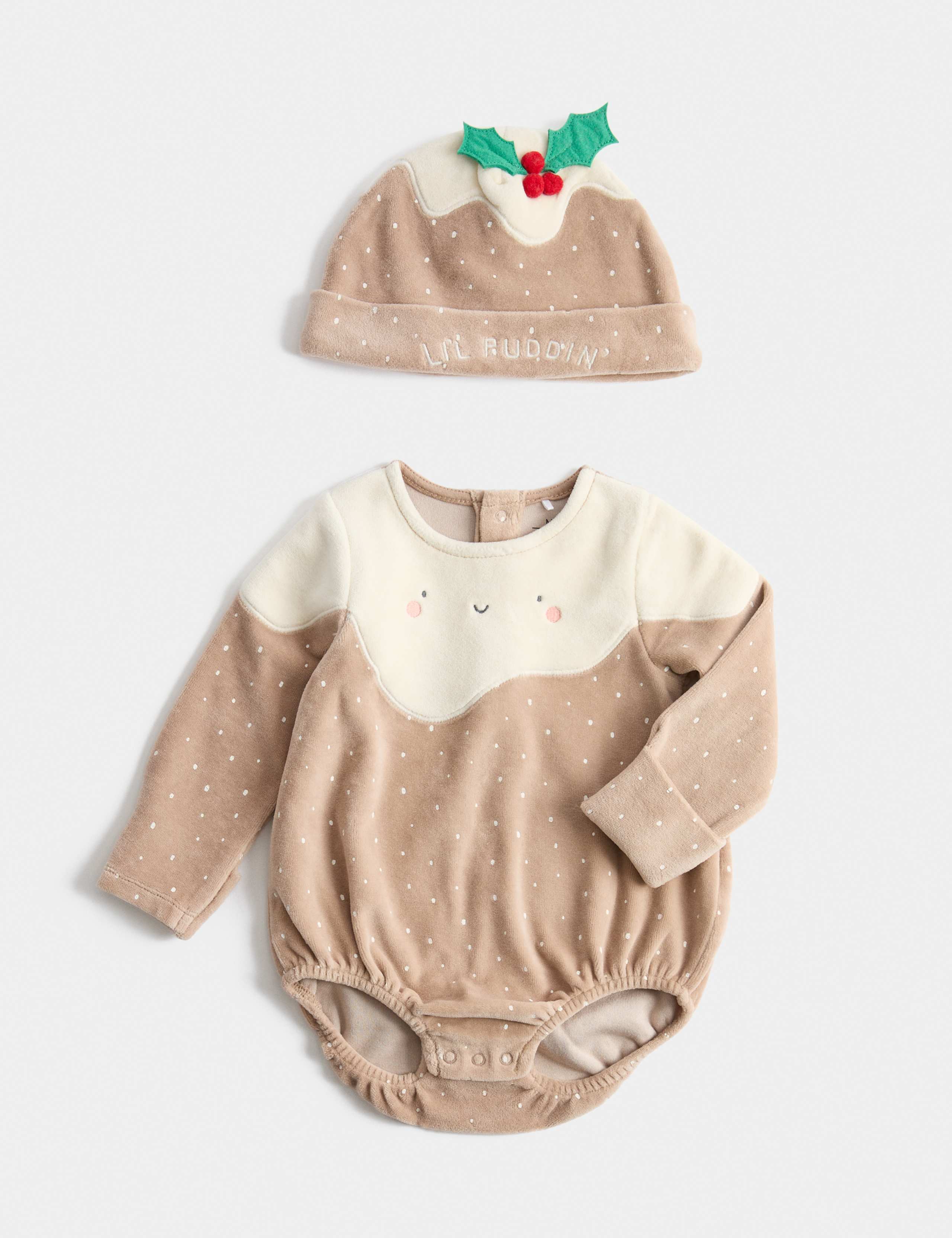 2 Piece Christmas Pudding Outfit (1-12 Mths)