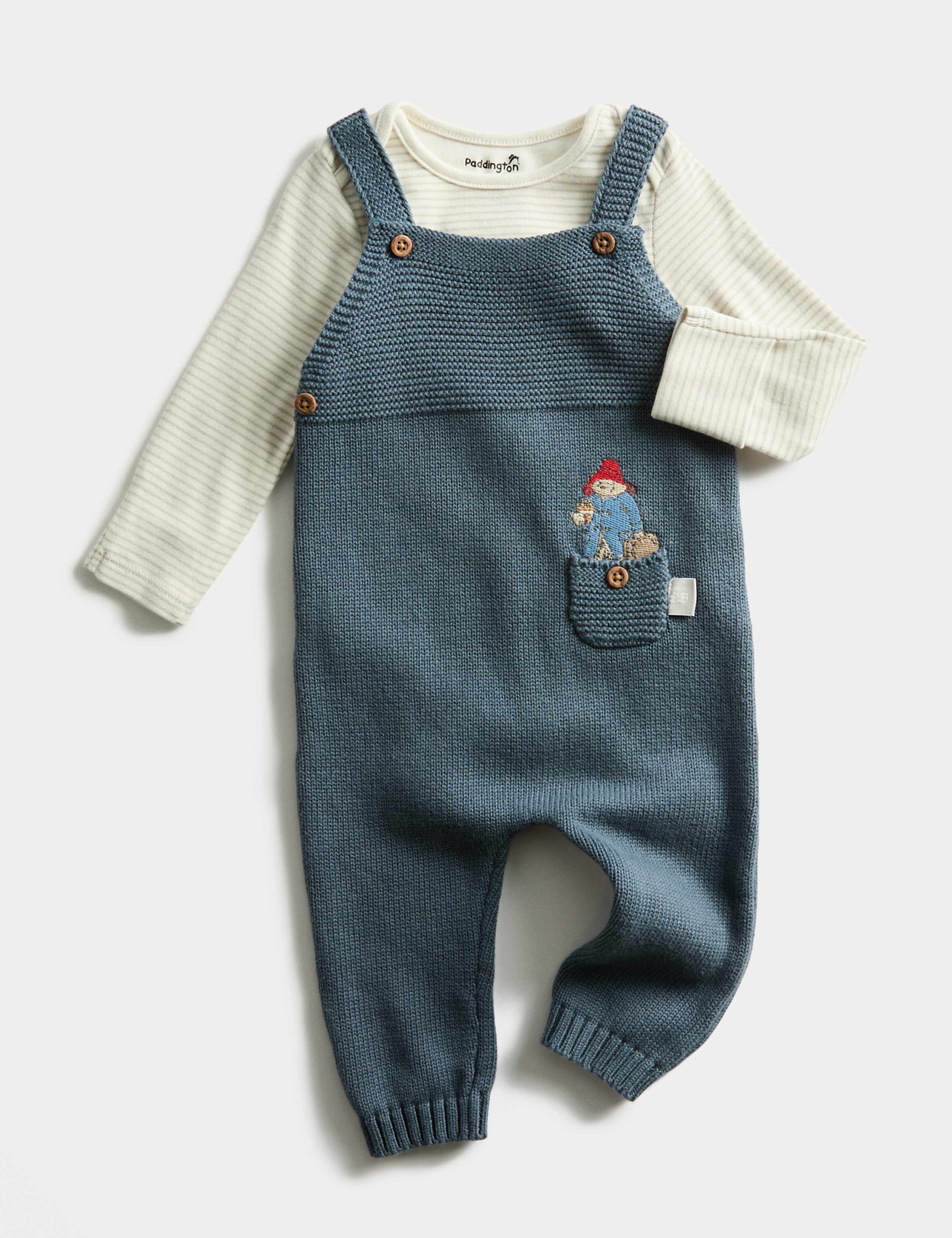 2pc Paddington™ Knitted Dungaree Outfit (7lbs-1Yr)
