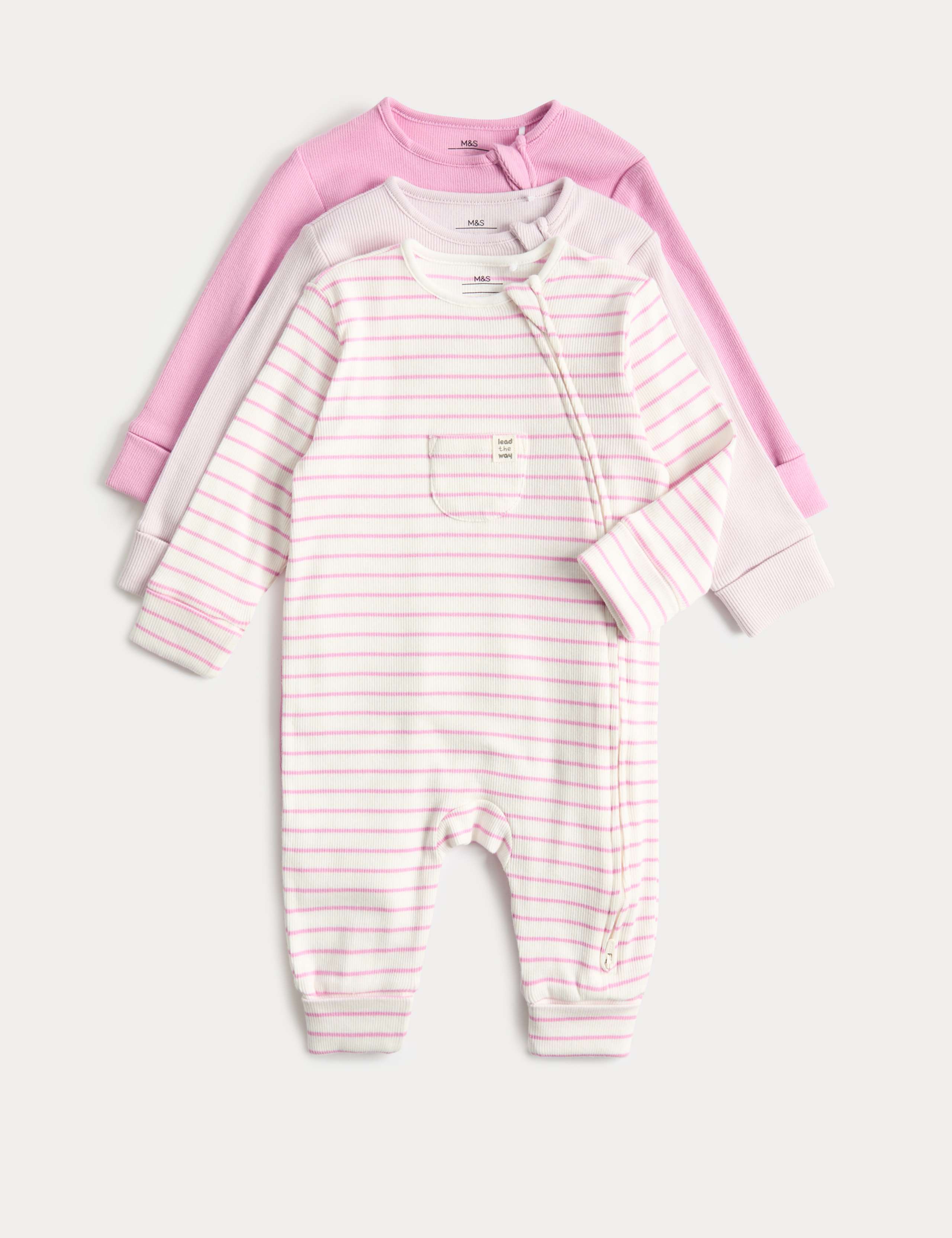 3 Pack Cotton Rich Sleepsuits (6½lbs-3 Yrs)