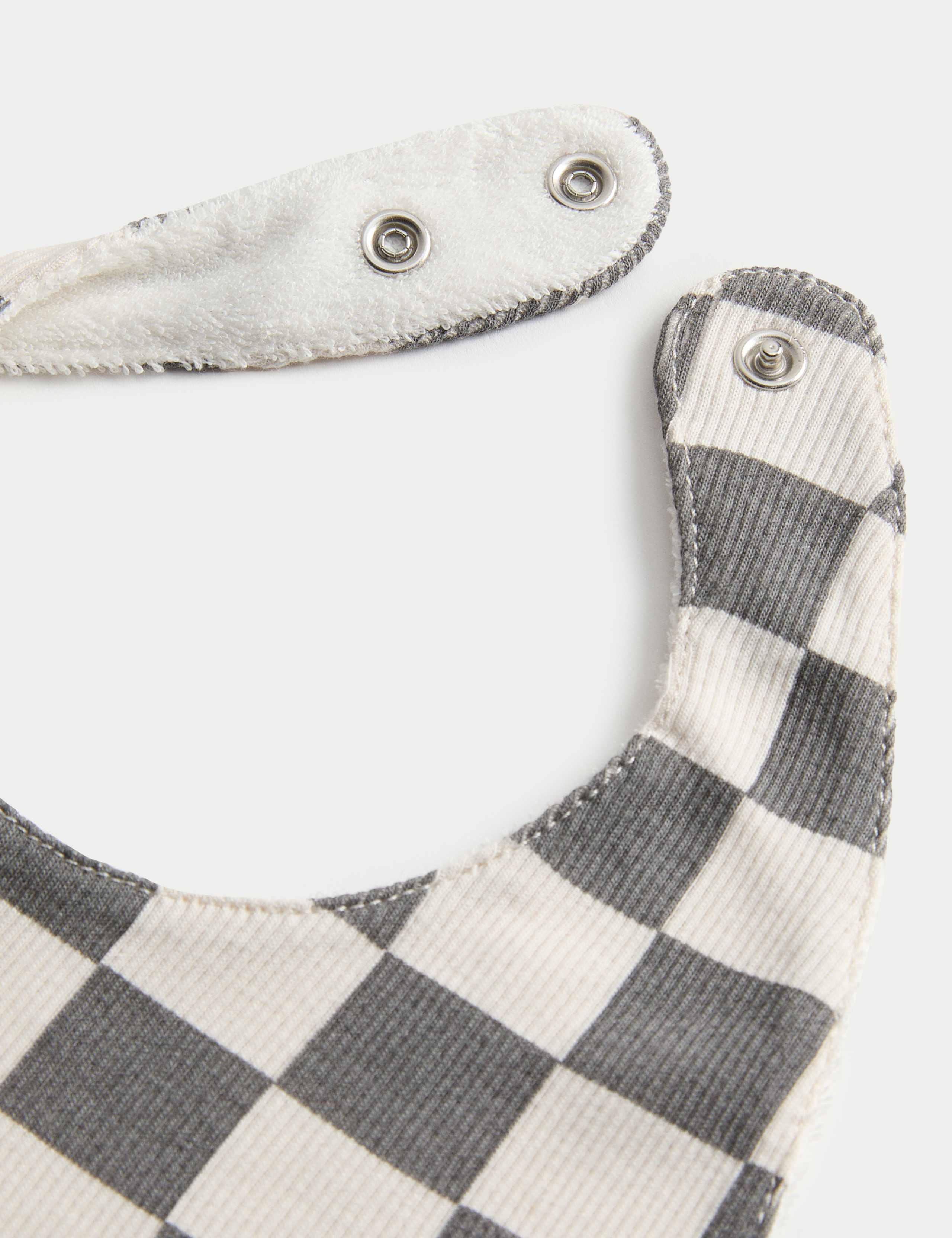 3pk Cotton Rich Printed Dribble Bibs