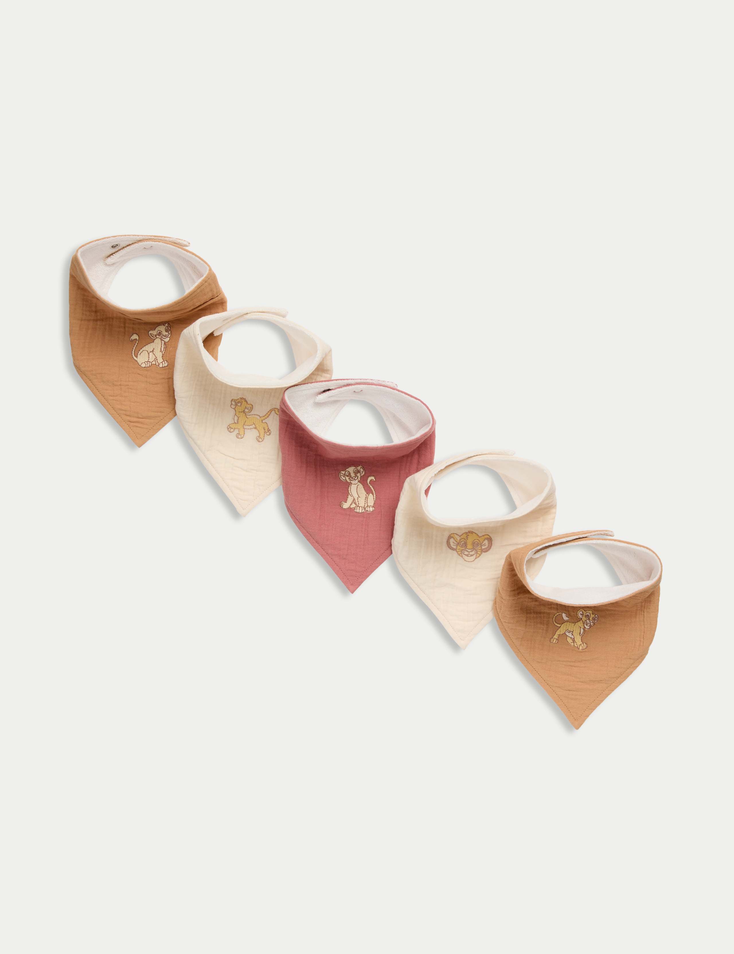5pk Pure Cotton Lion King™ Dribble Bibs