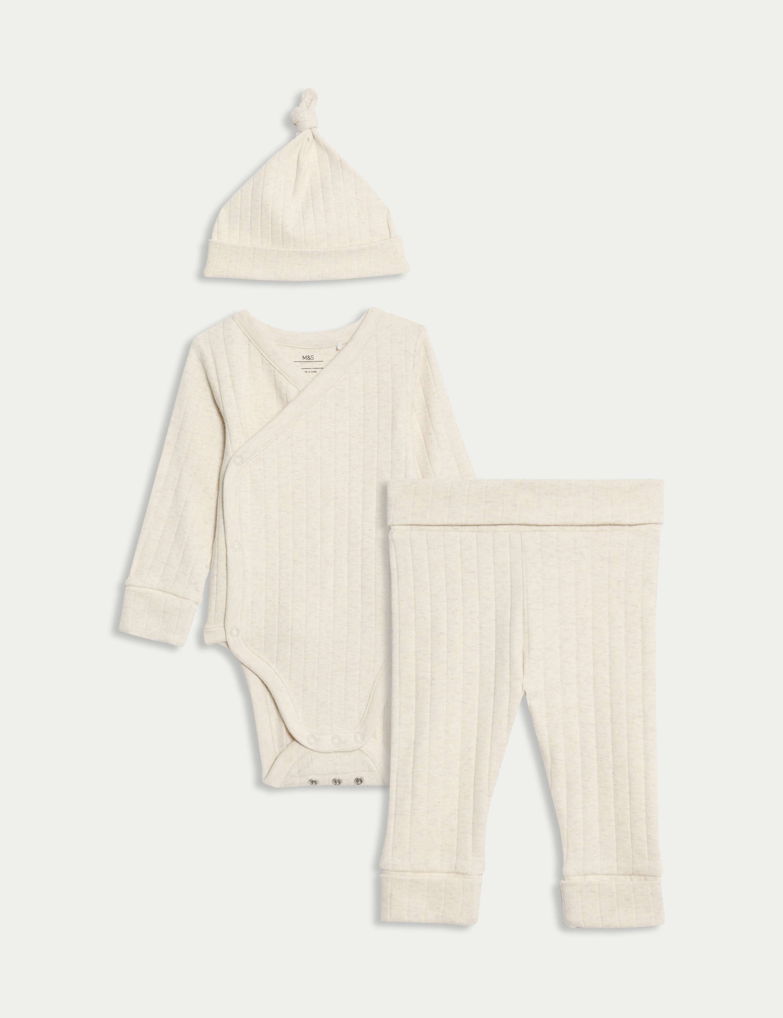 3pc Cotton Rich Bodysuit & Hat Outfit (7lbs - 12 Mths)