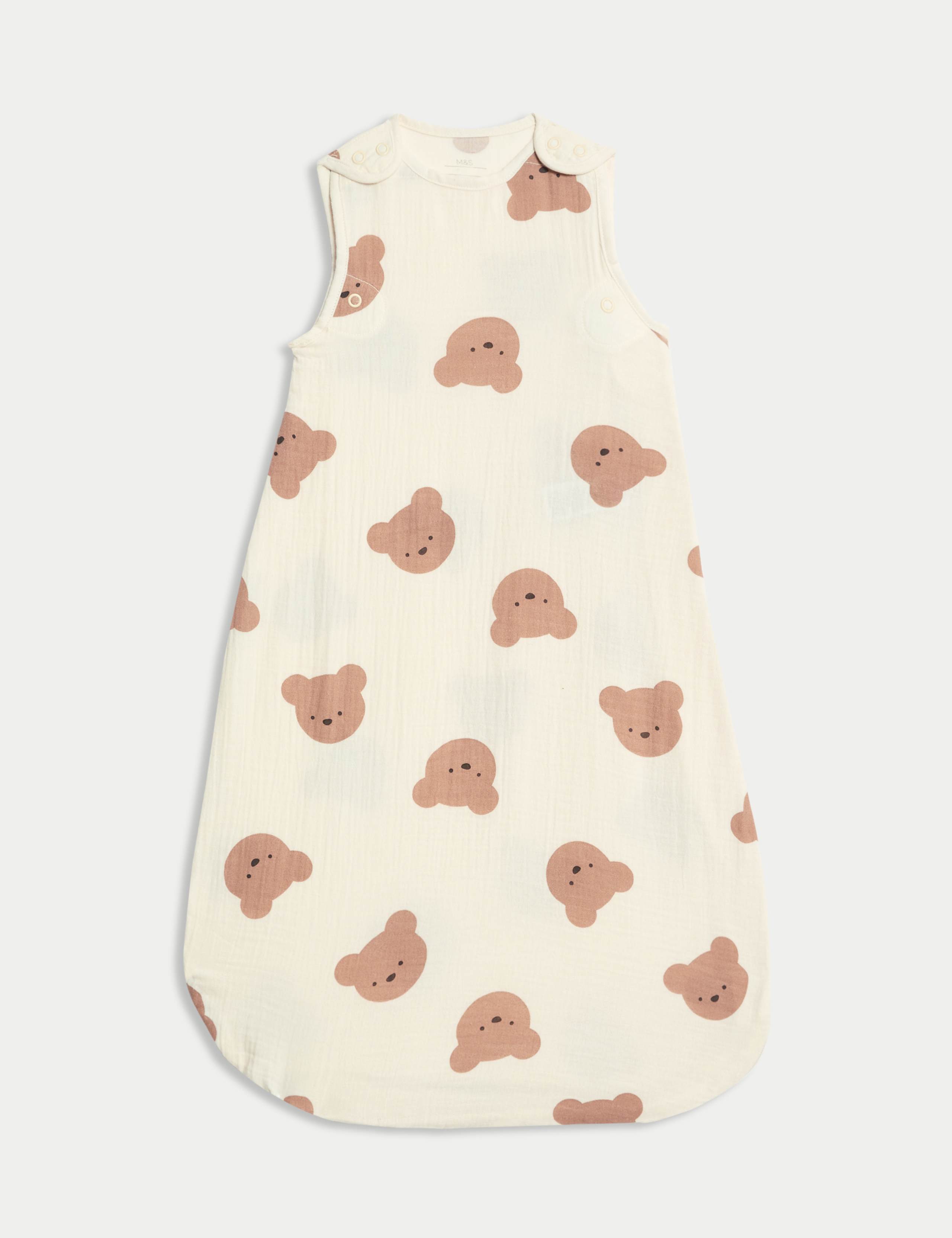 Pure Cotton Bear Print 0.5 Tog Sleeping Bag (0-3 Yrs)
