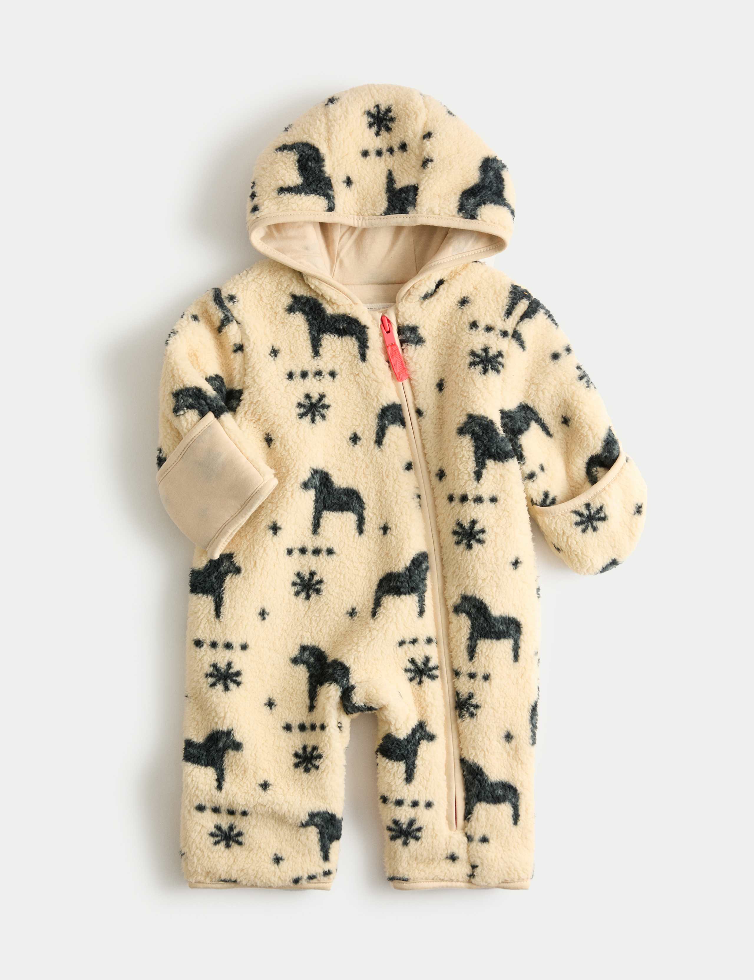 Printed Borg Pramsuit (0-12 Mths)