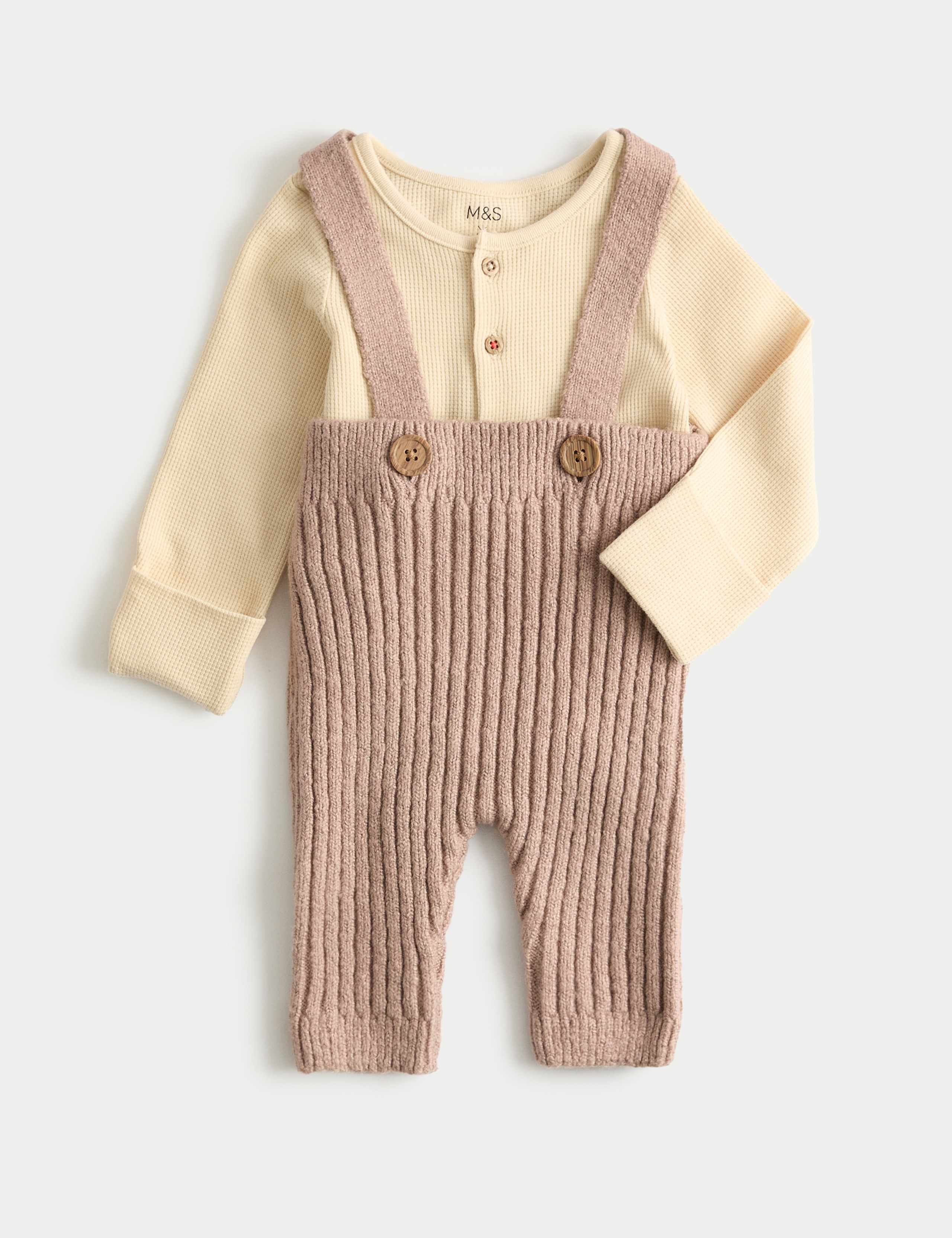 2pc Cotton Blend Knitted Outfit (7lbs-12 Mths)