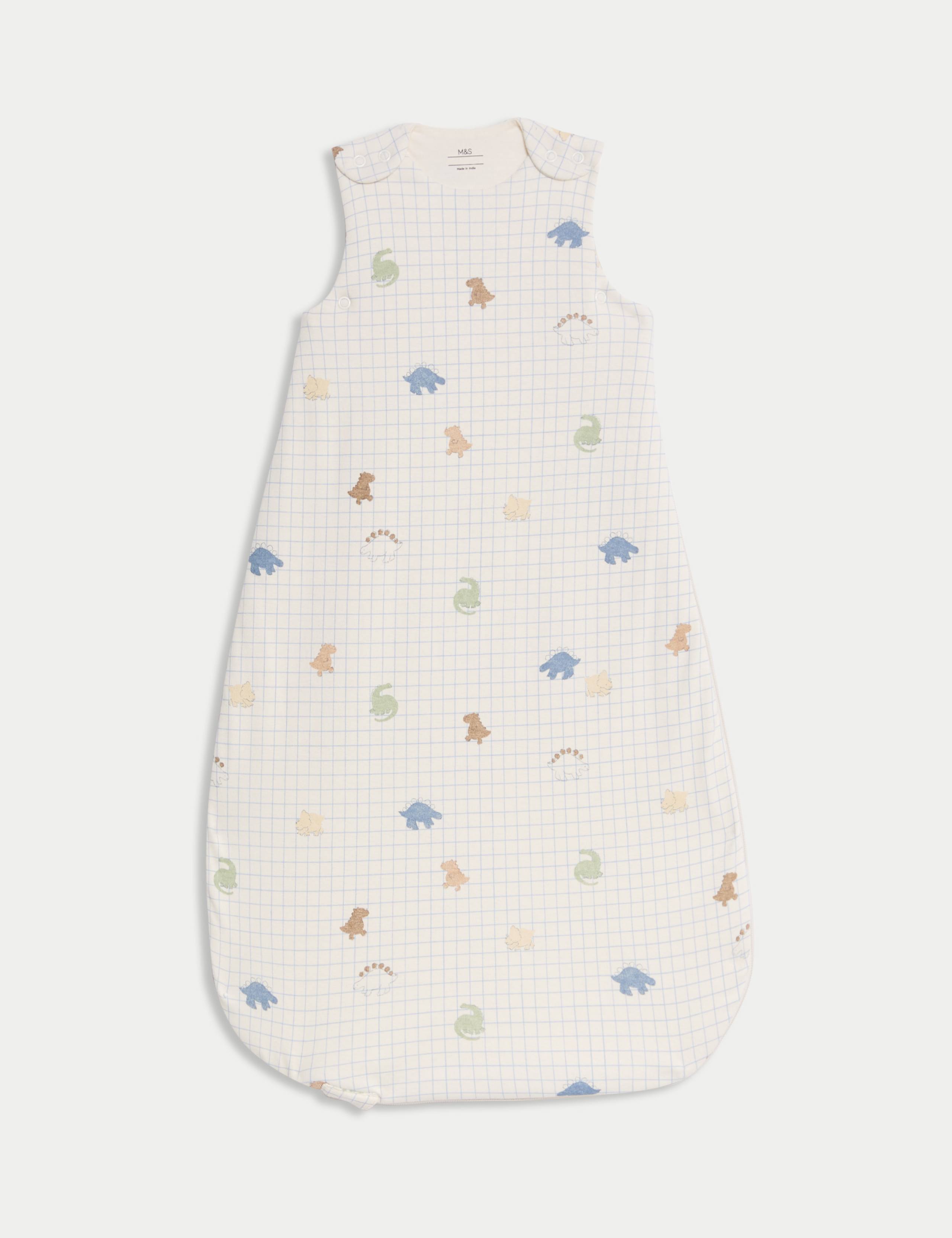 Pure Cotton 2.5 Tog Dinosaur Sleeping Bag (0-36 Mths)