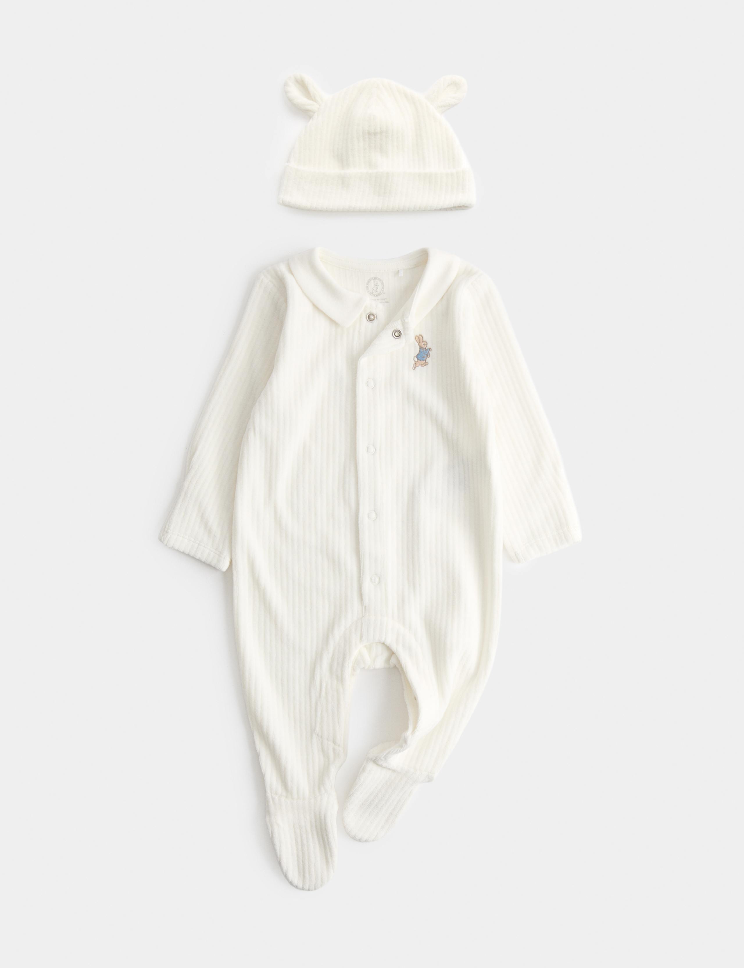 2 Piece Peter Rabbit™ Sleepsuit & Hat (7lbs - 1 Yrs)