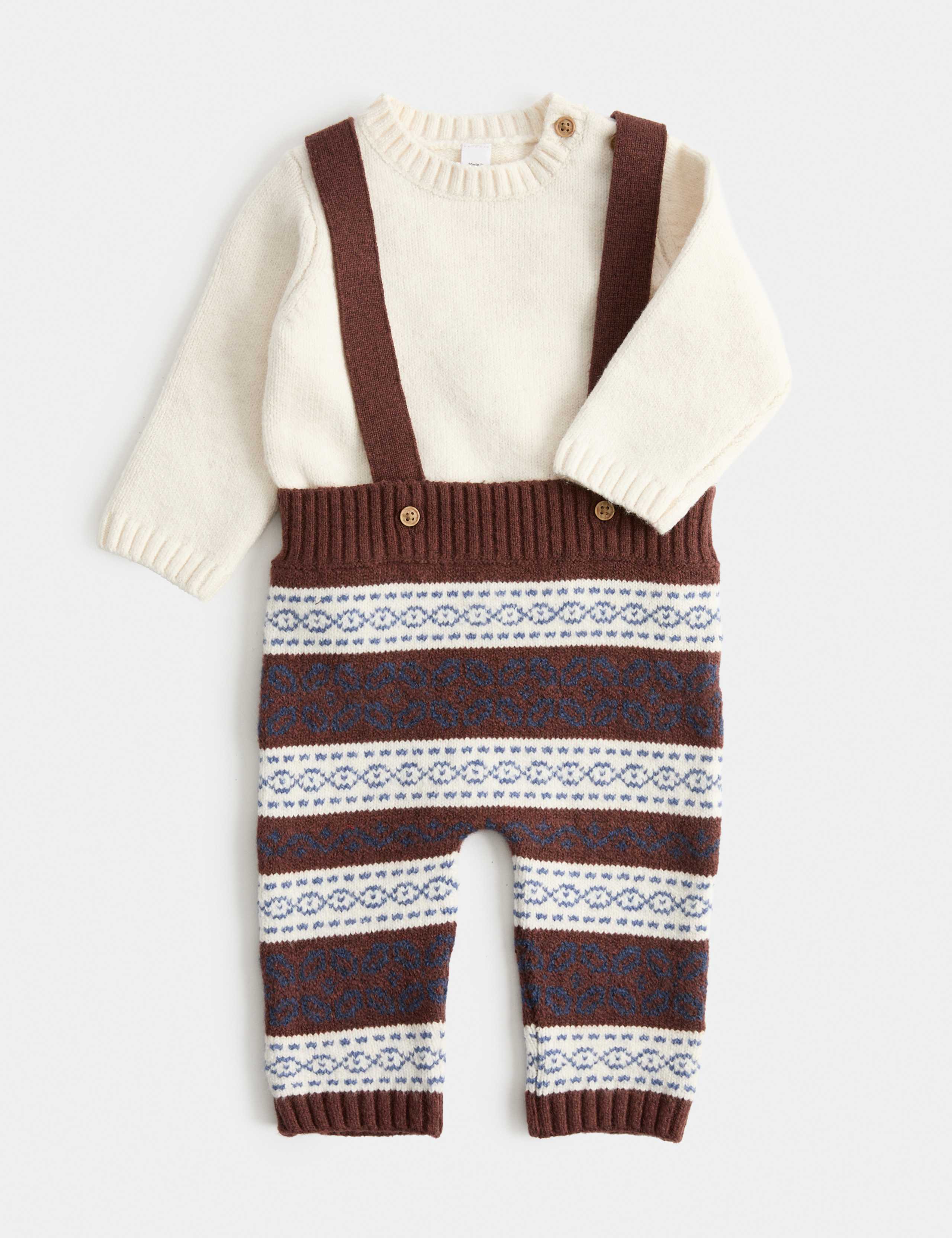 2 Piece Cotton Rich Knitted Outfit (Newborn-12 Mths)