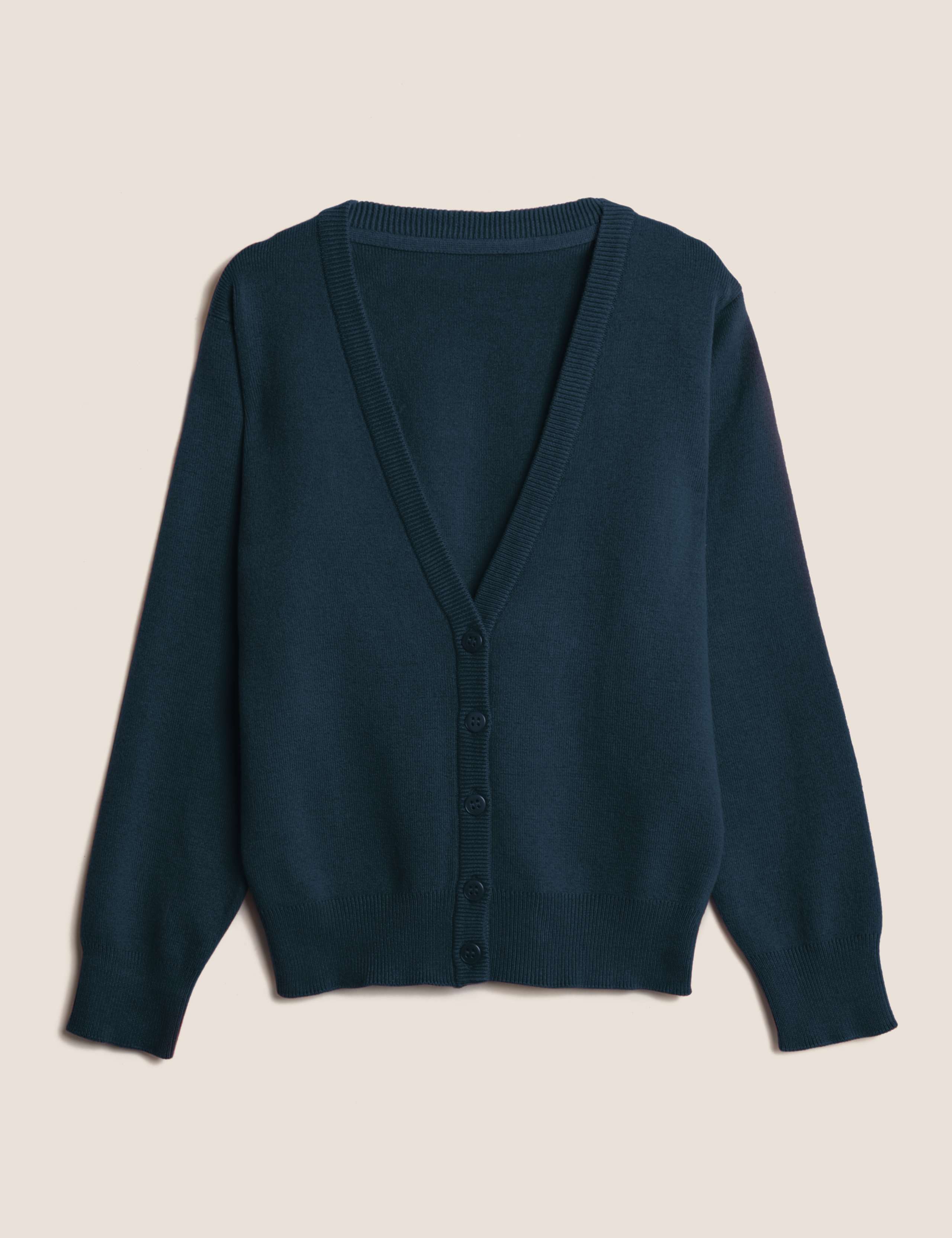 School Girls' Cotton Rich StayNew™ Cardigan (3-18 Yrs)