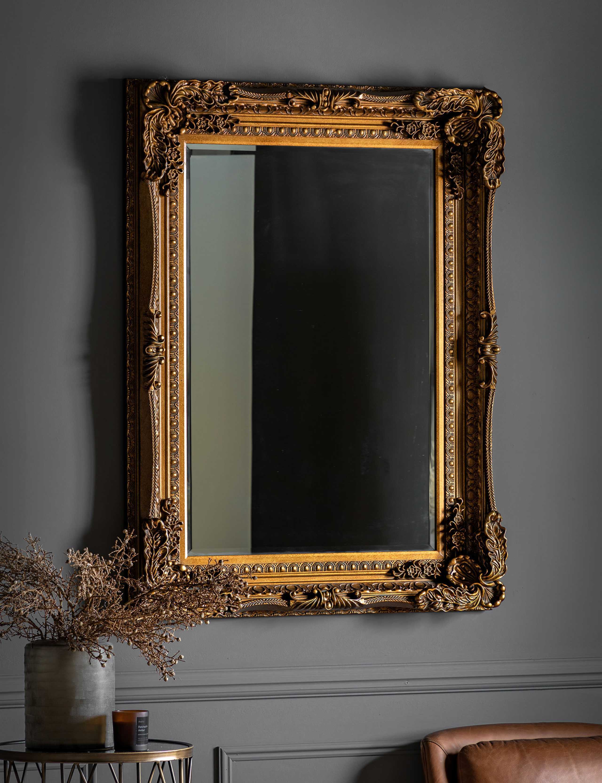 Carved Louis Extra Large Rectangular Mirror