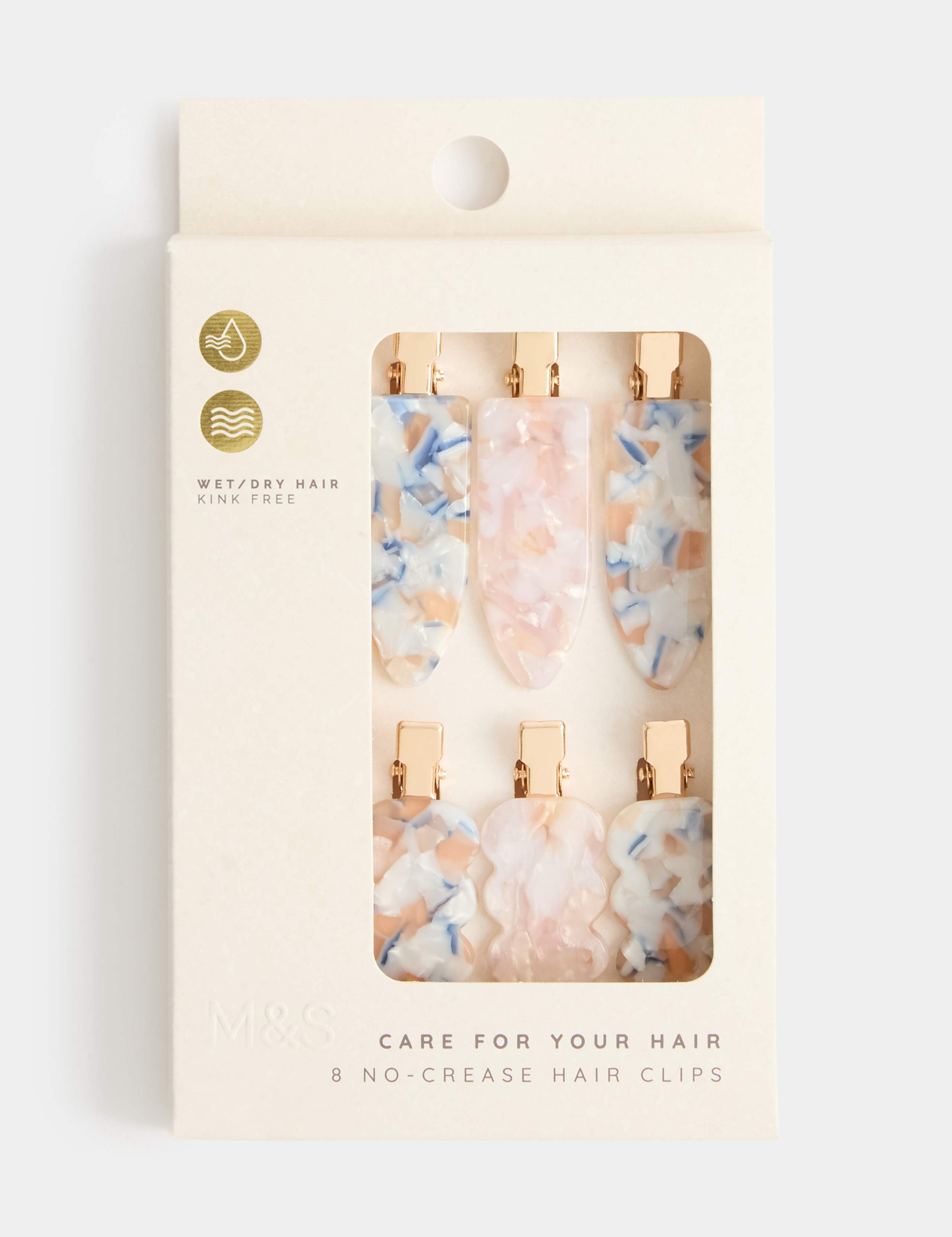 8 Pack No Crease Hair Clips