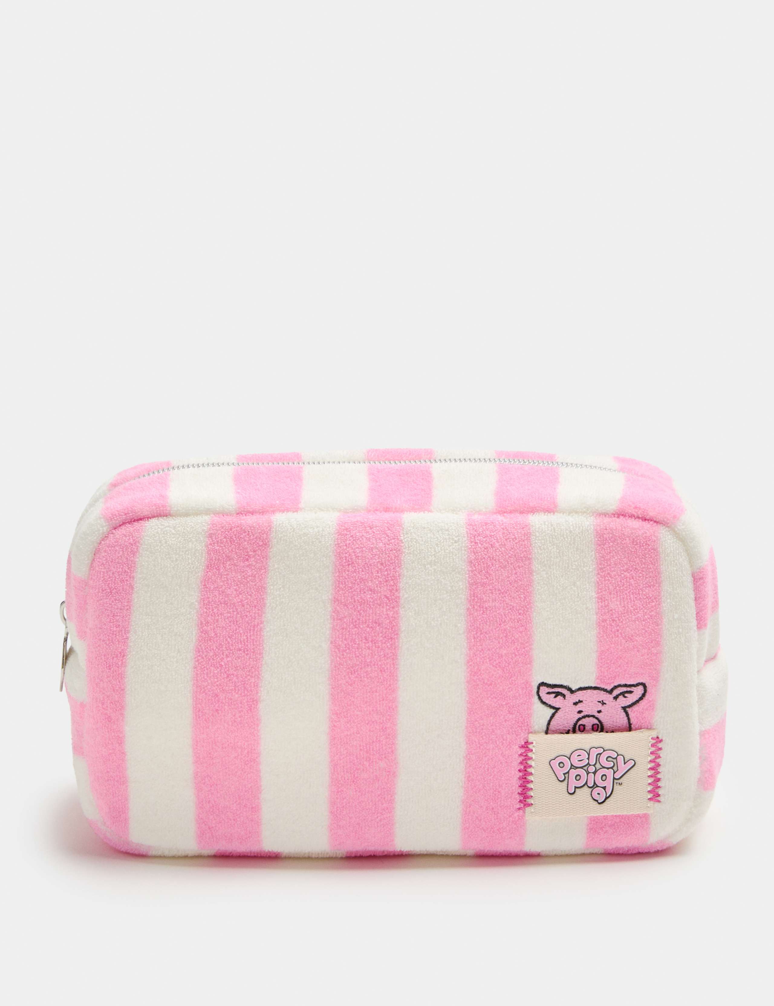 Percy Pig™ Striped Cotton Towelling Cosmetic Bag