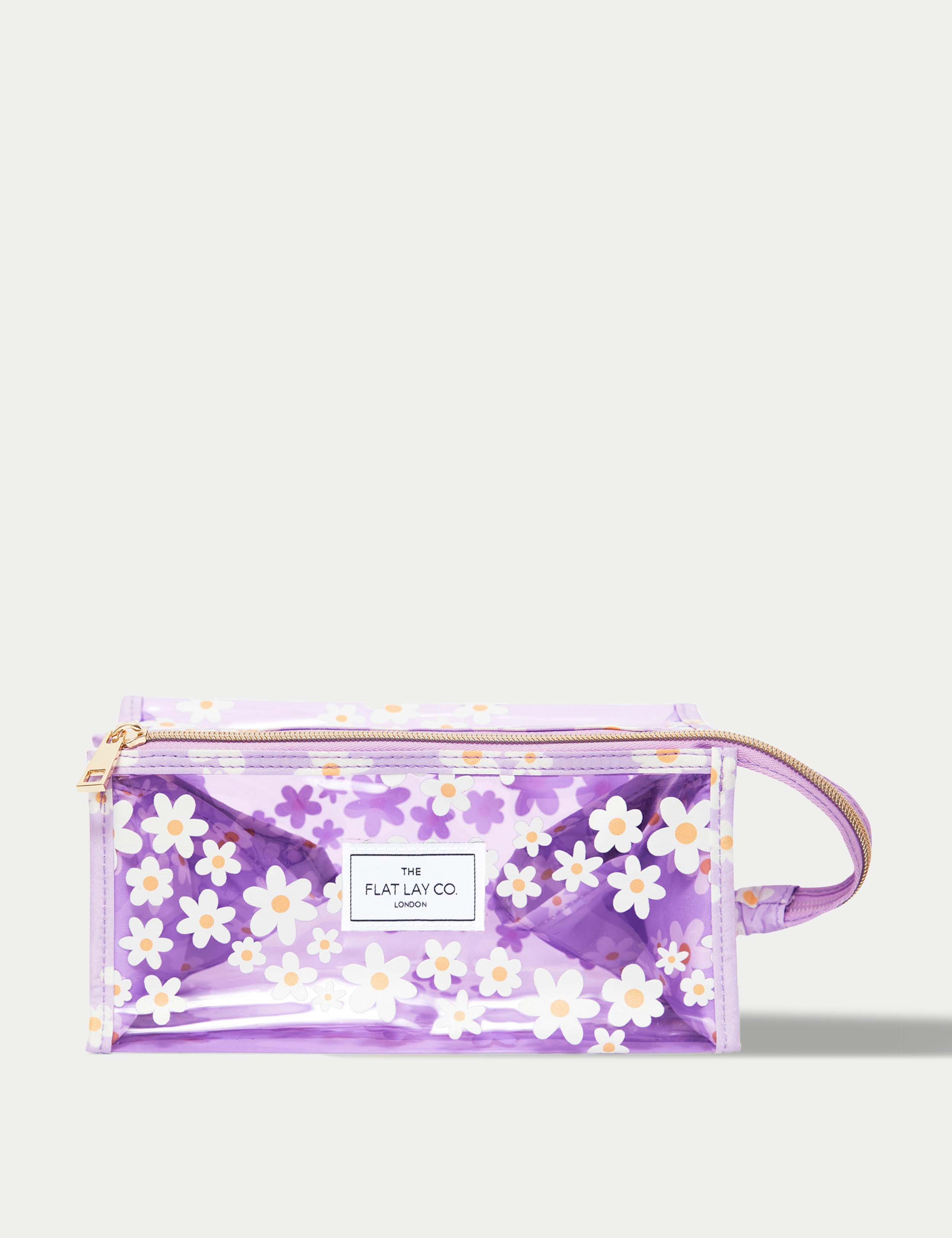 Makeup Jelly Box Bag in Lilac Daisy