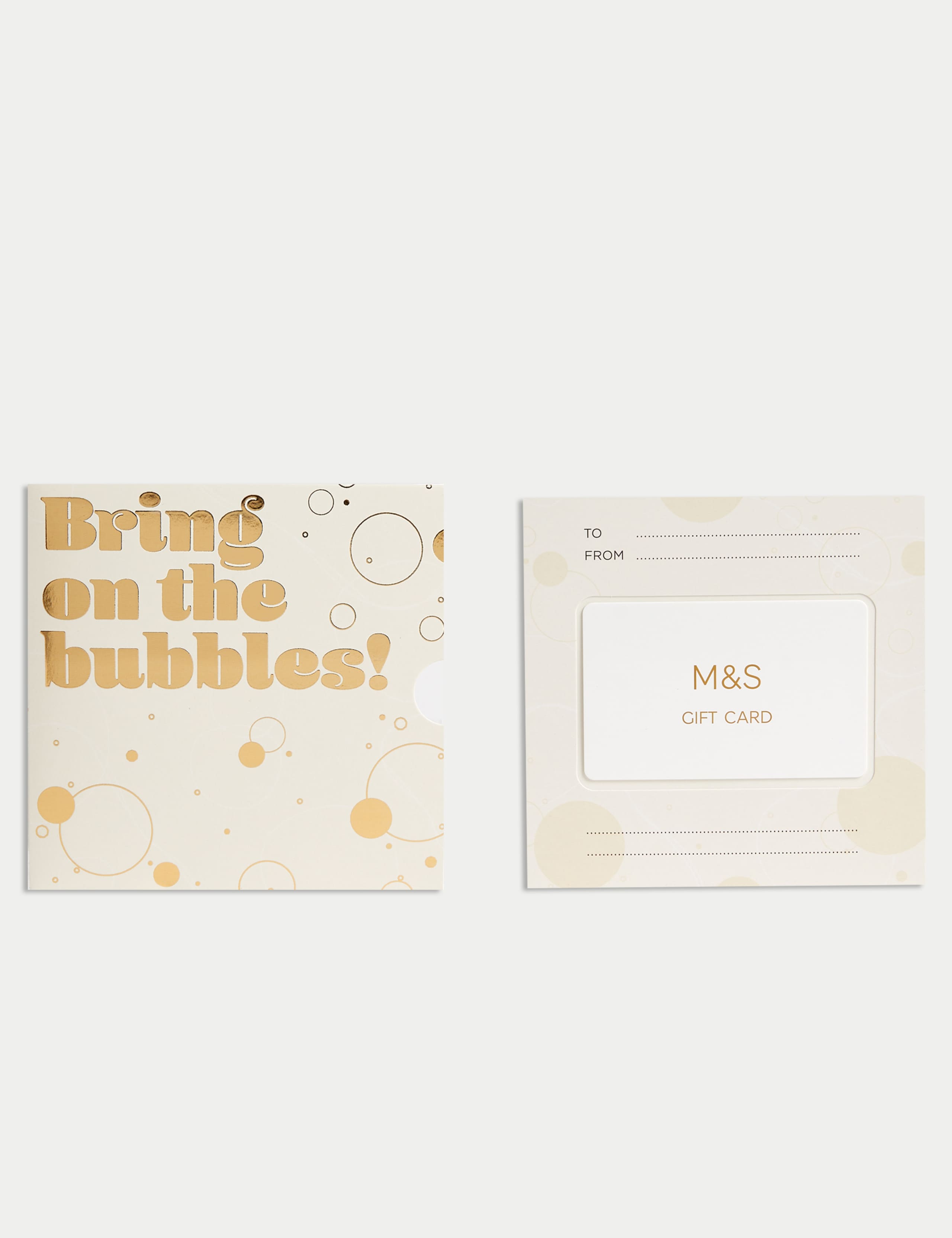Gold Bubbles Gift Card
