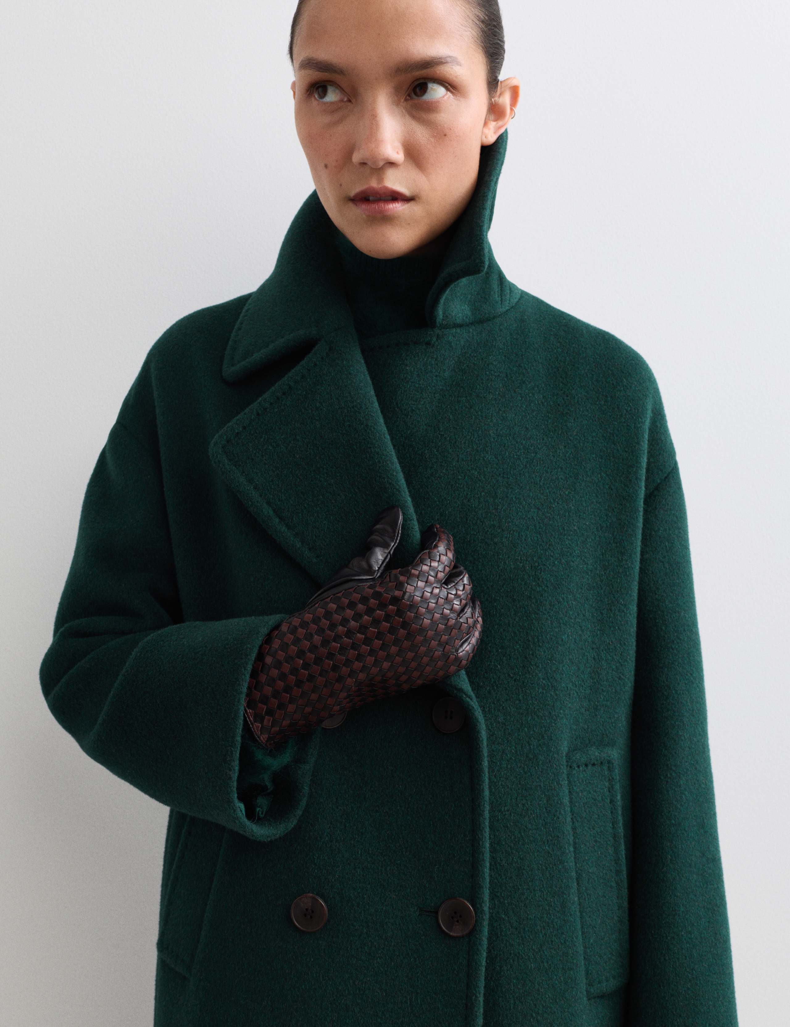 Pure Wool Relaxed Longline Cocoon Coat