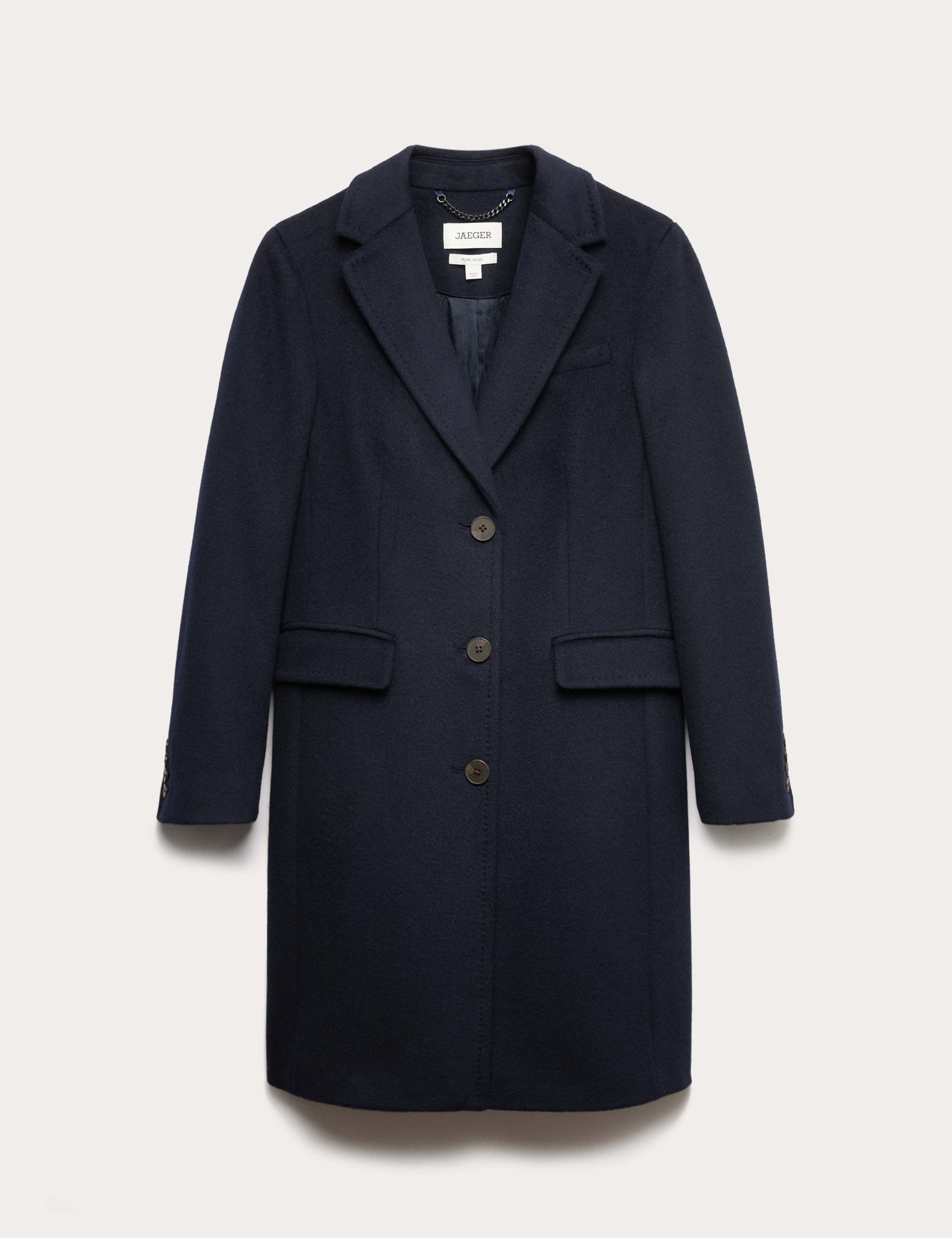 Pure Wool Single Breasted Boyfriend Coat