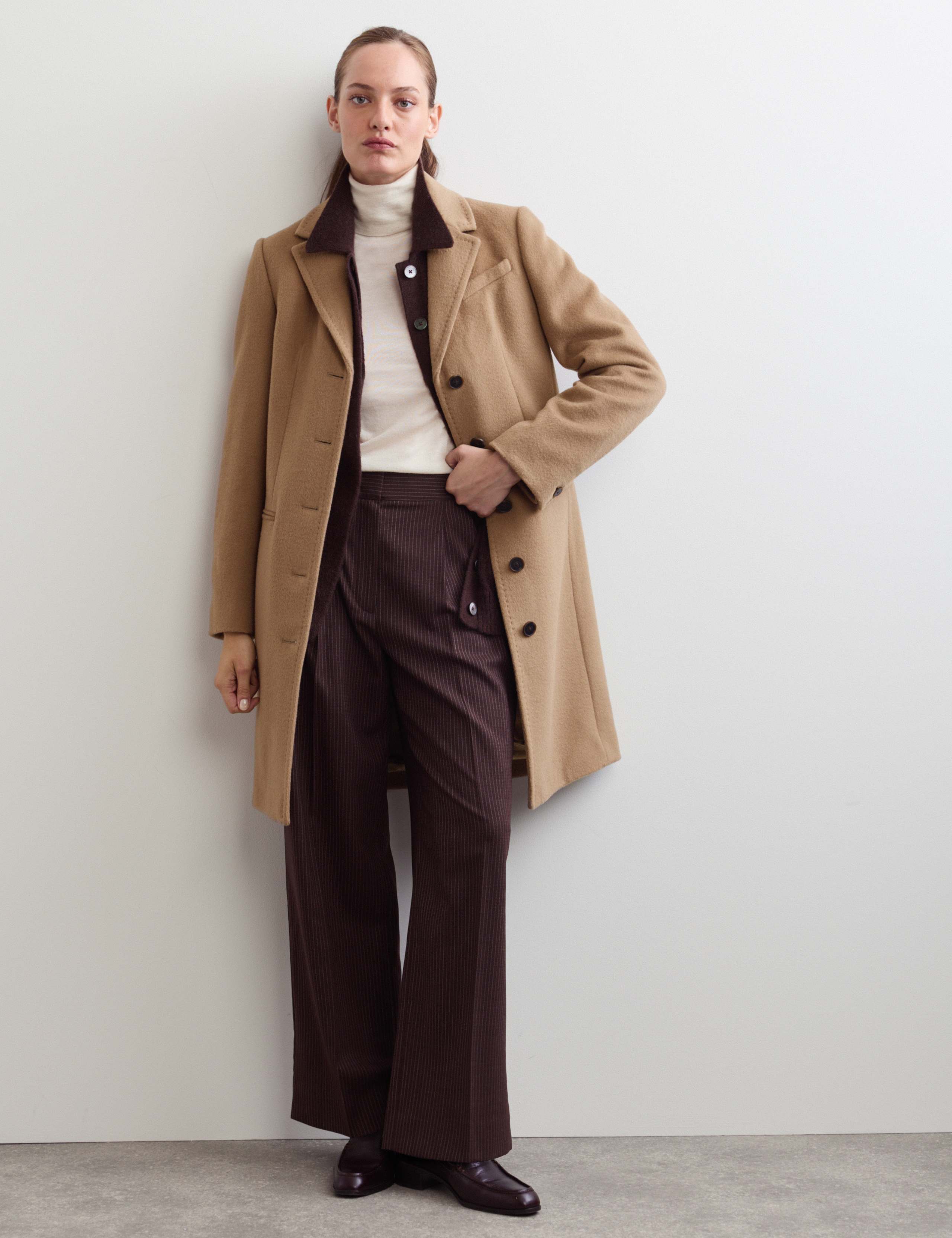 Pure Wool Short Boyfriend Coat