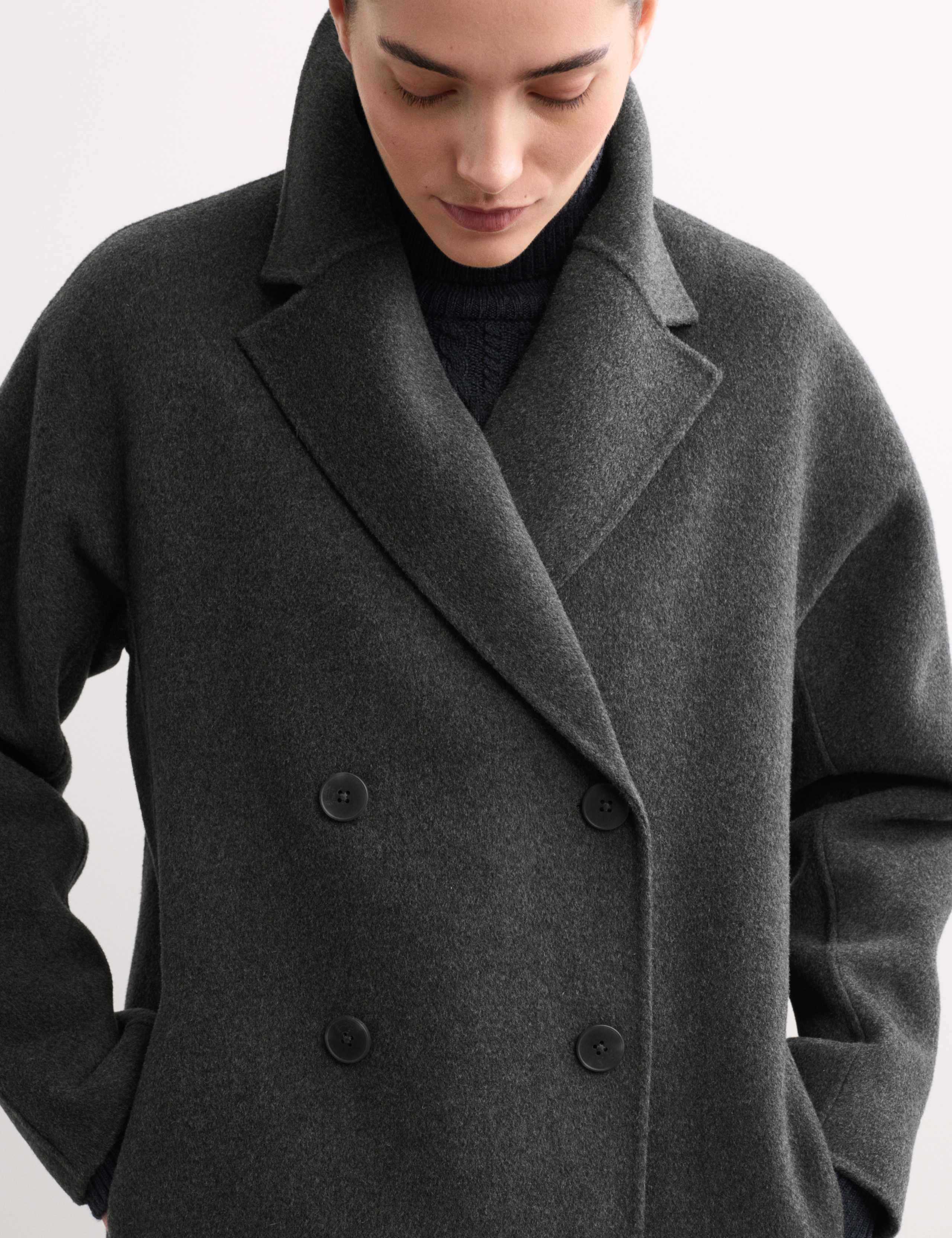 Pure Wool Longline Cocoon Coat