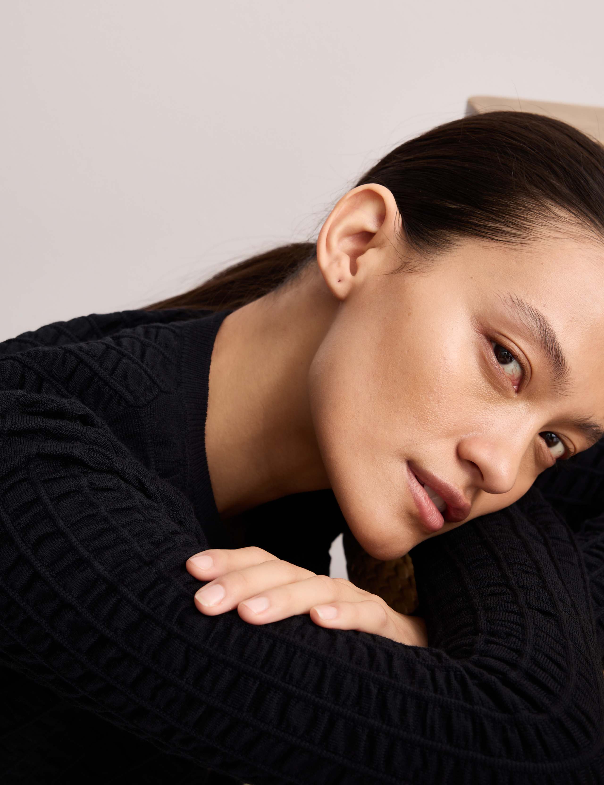 Merino Seersucker Cardigan