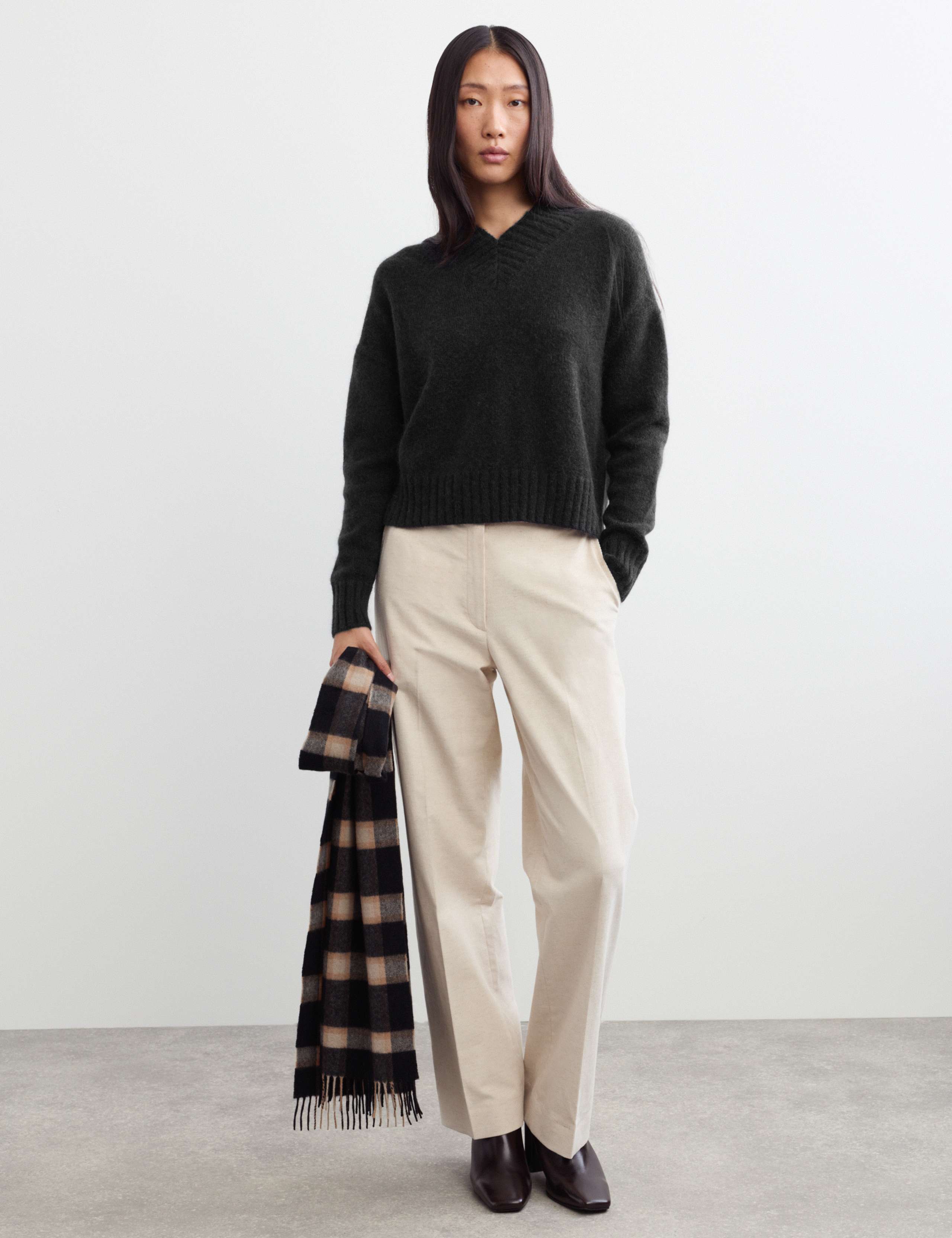 Mohair Blend V-Neck Jumper