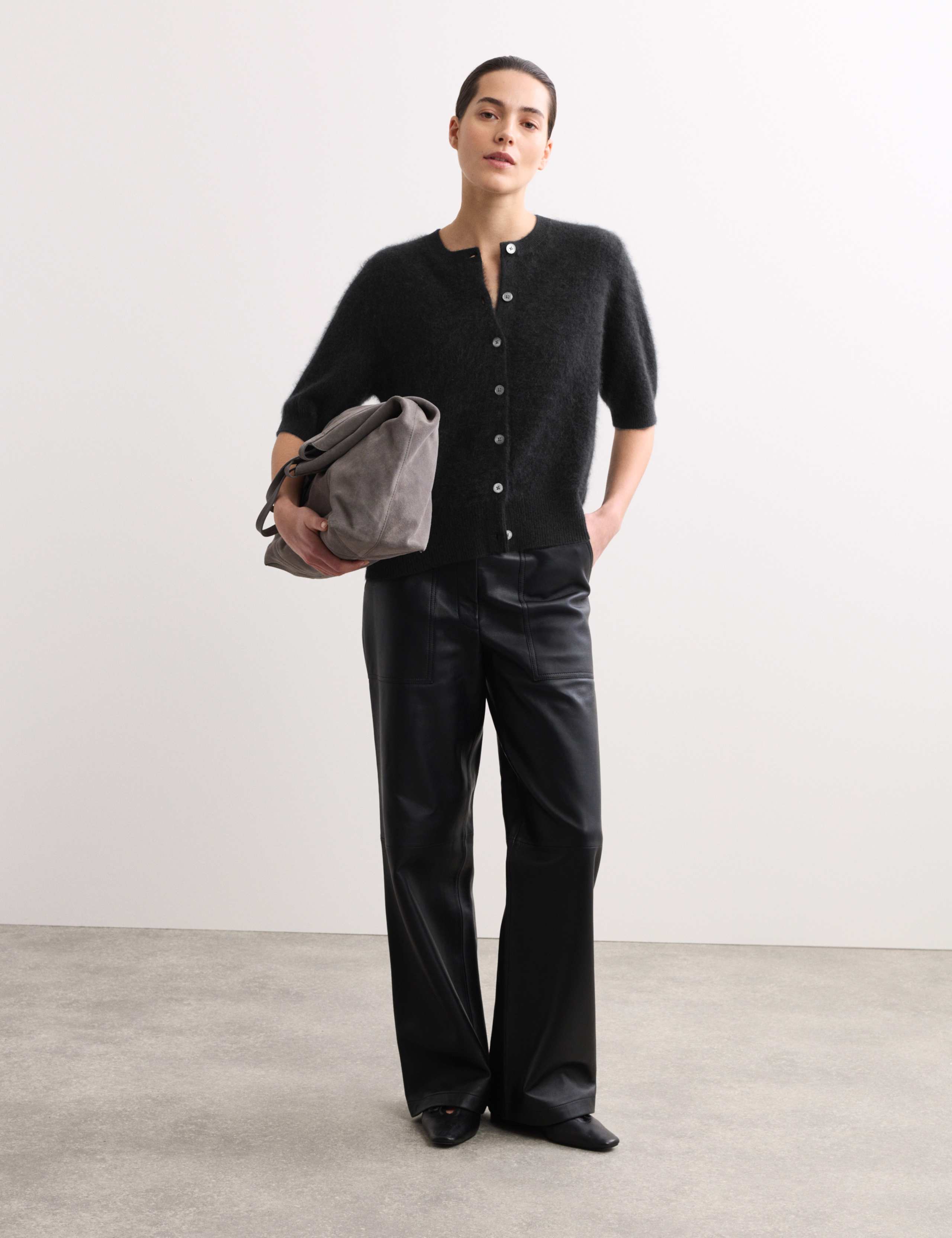 Pure Cashmere Short Sleeve Cardigan