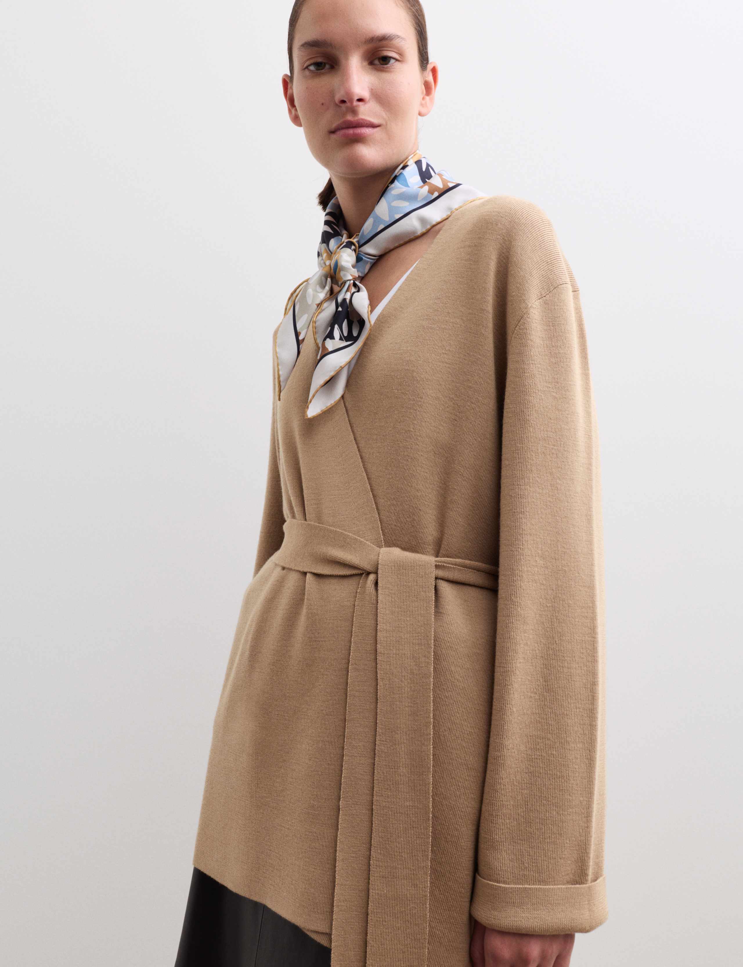 Pure Merino Wool Wrap Cardigan