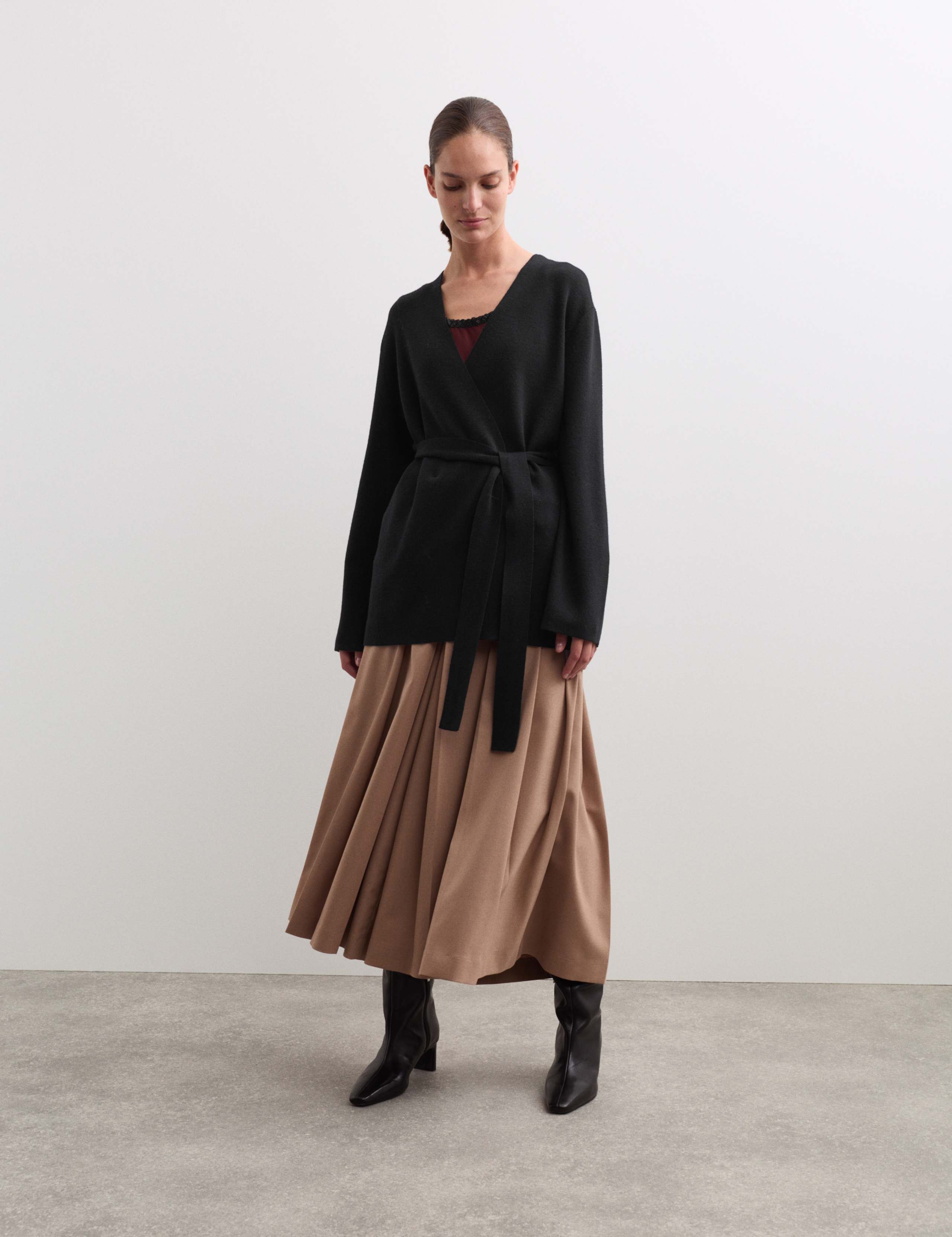 Pure Merino Wool Wrap Cardigan