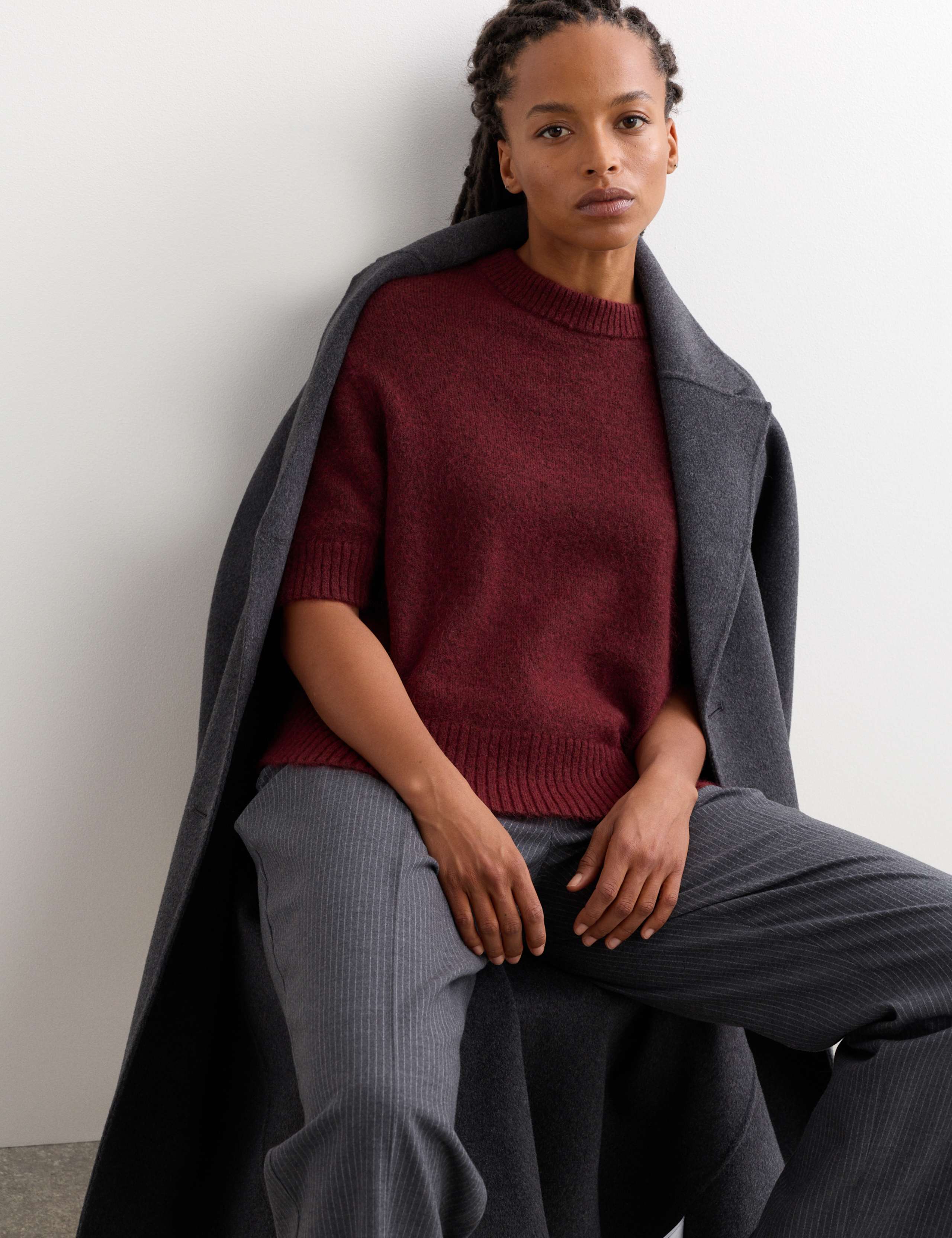 Mohair Blend Textured Jumper