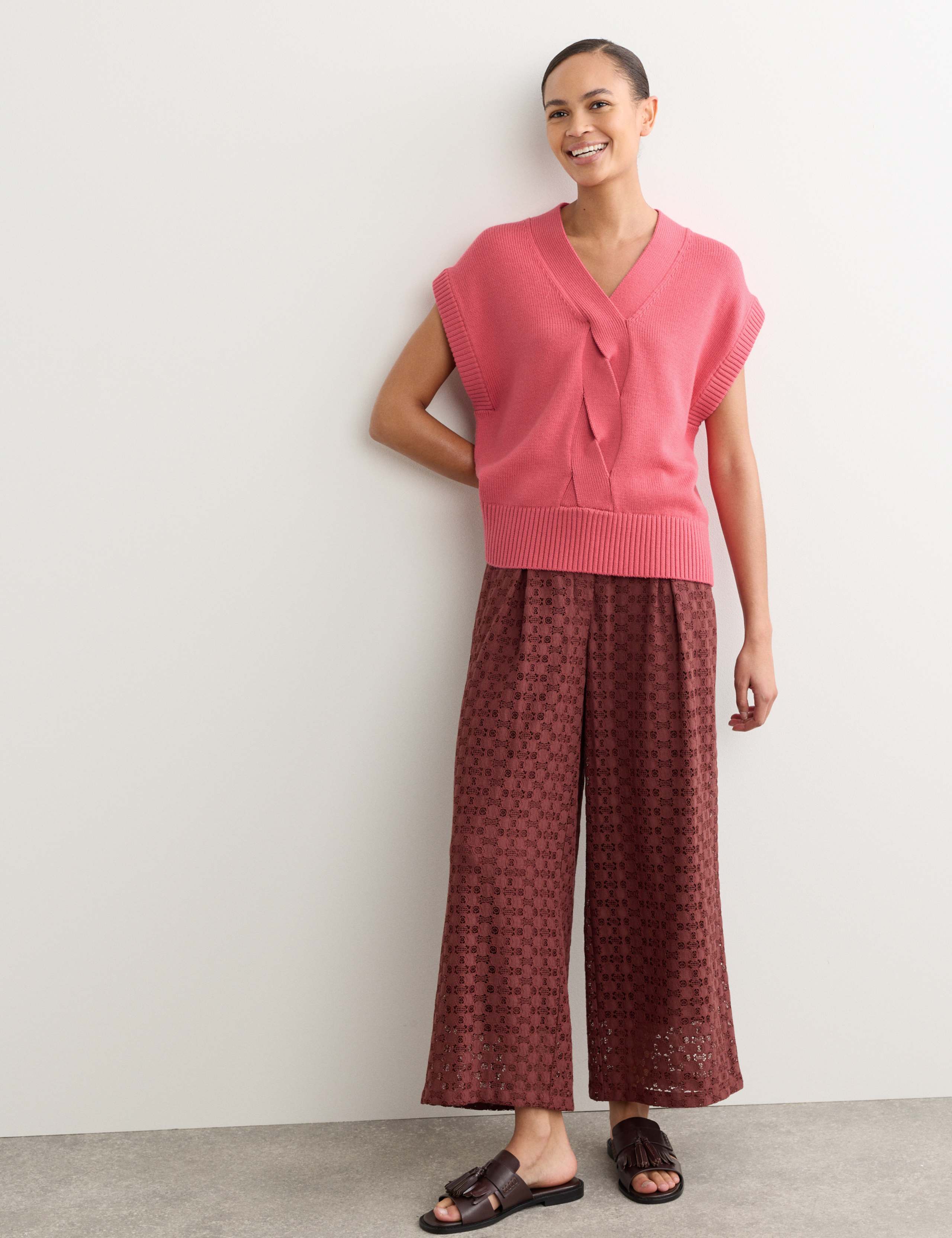 Pure Merino Wool V-Neck Knitted Vest