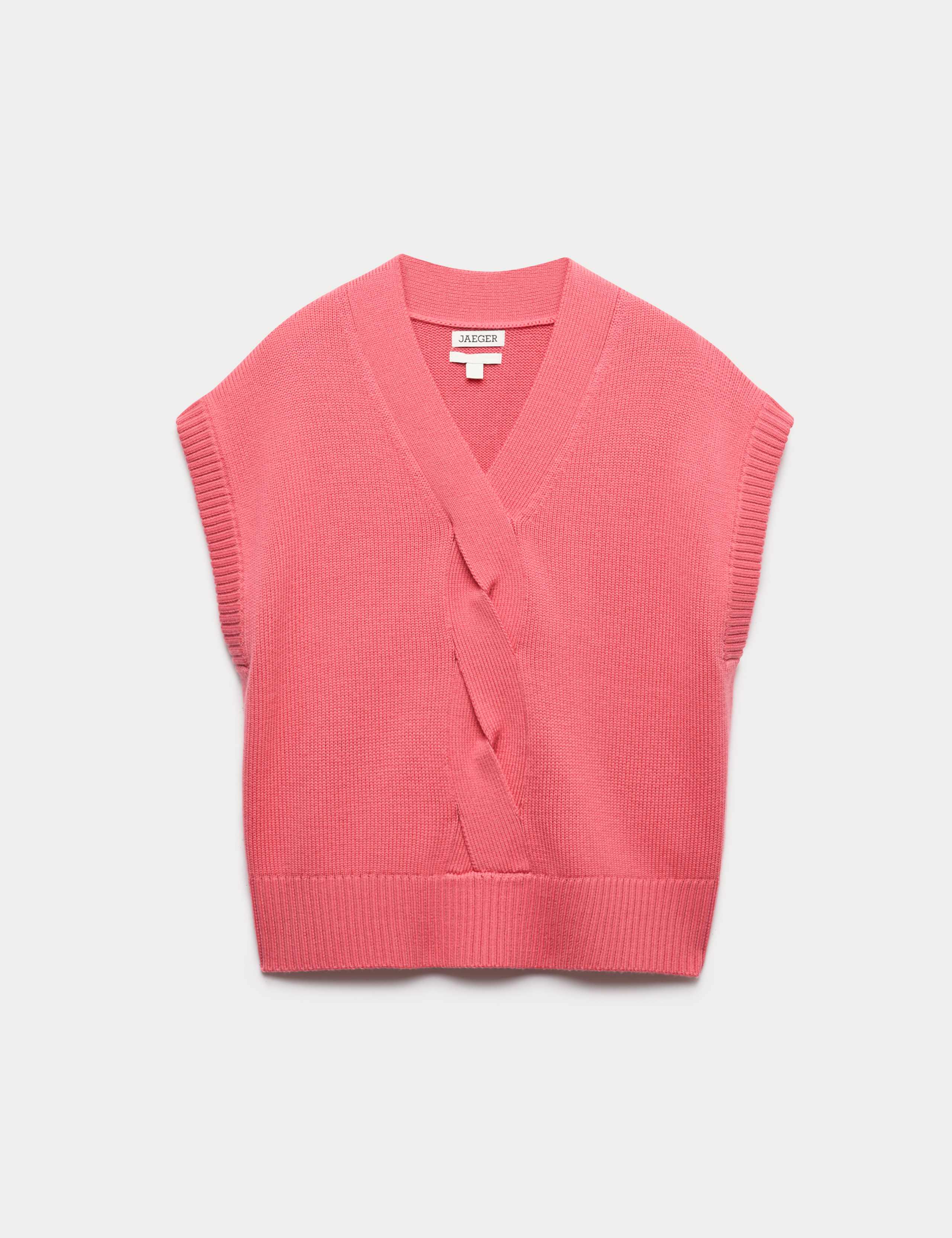 Pure Merino Wool V-Neck Knitted Vest