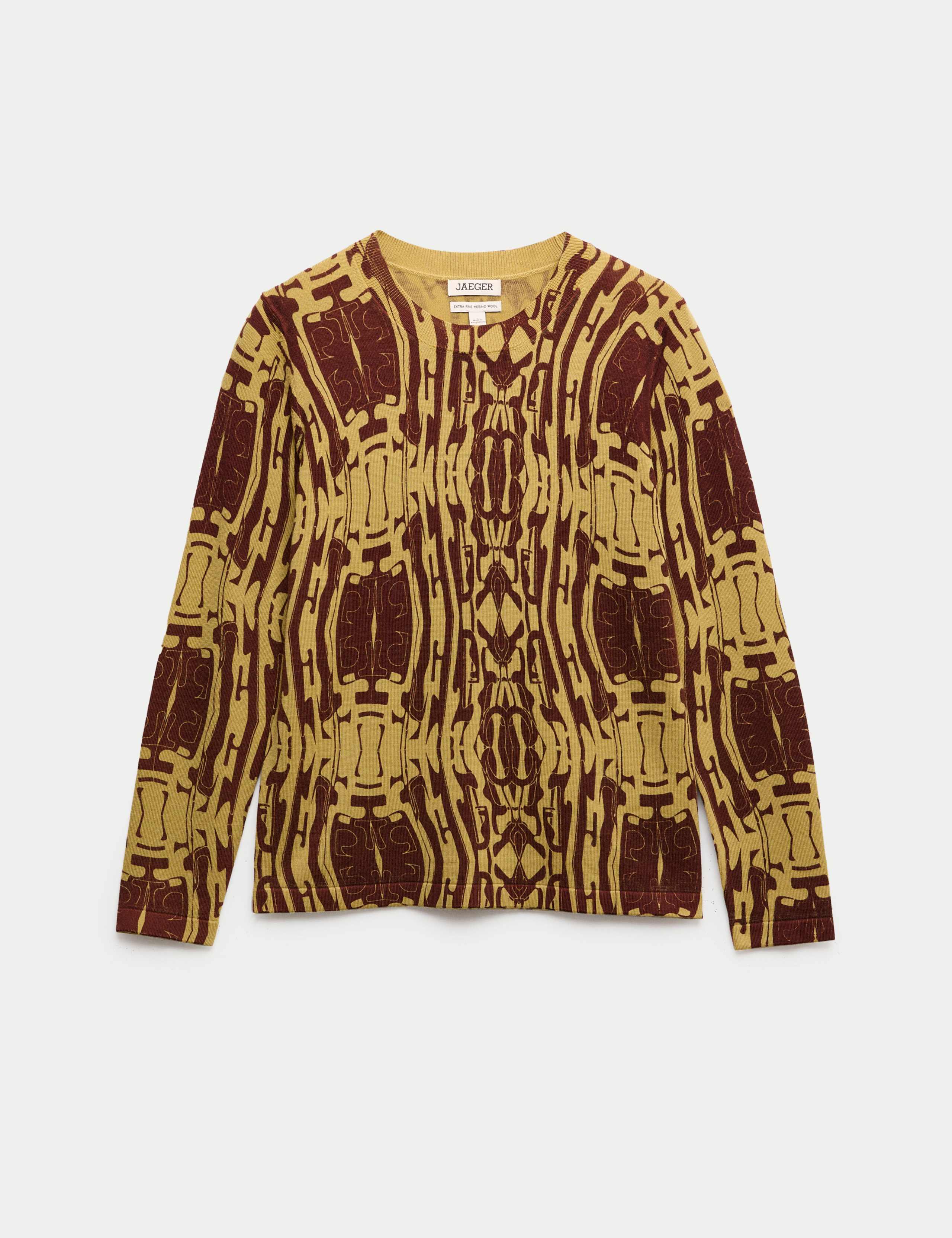 Pure Merino Wool Printed Jumper