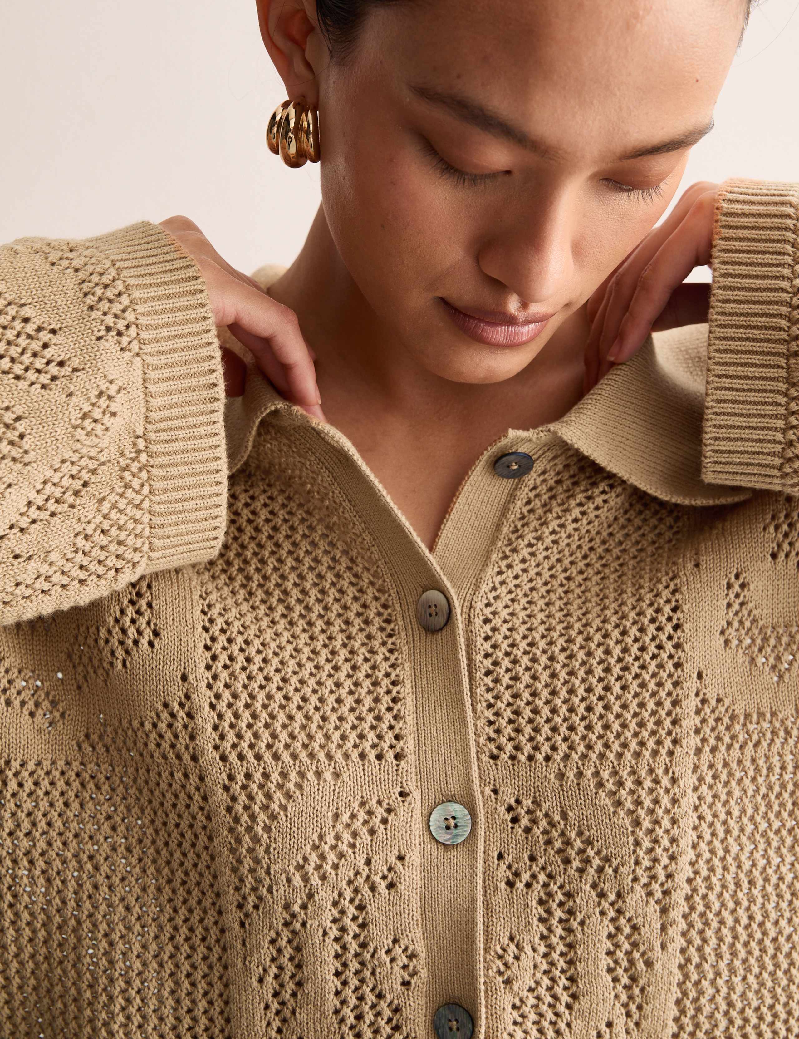 Pure Cotton Patchwork Cardigan