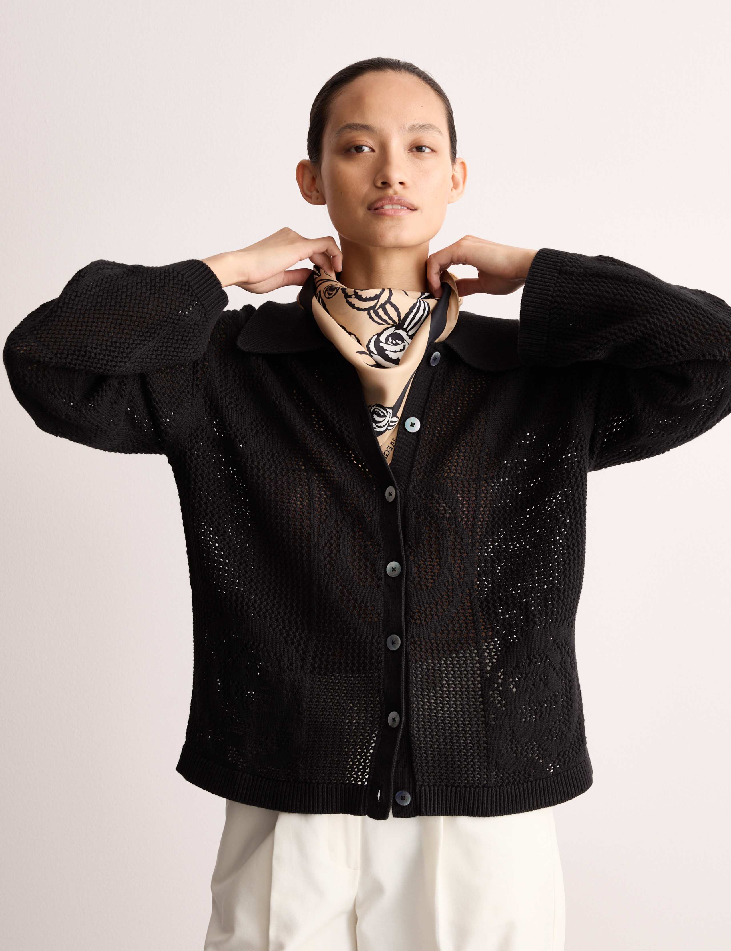 Pure Cotton Patchwork Cardigan