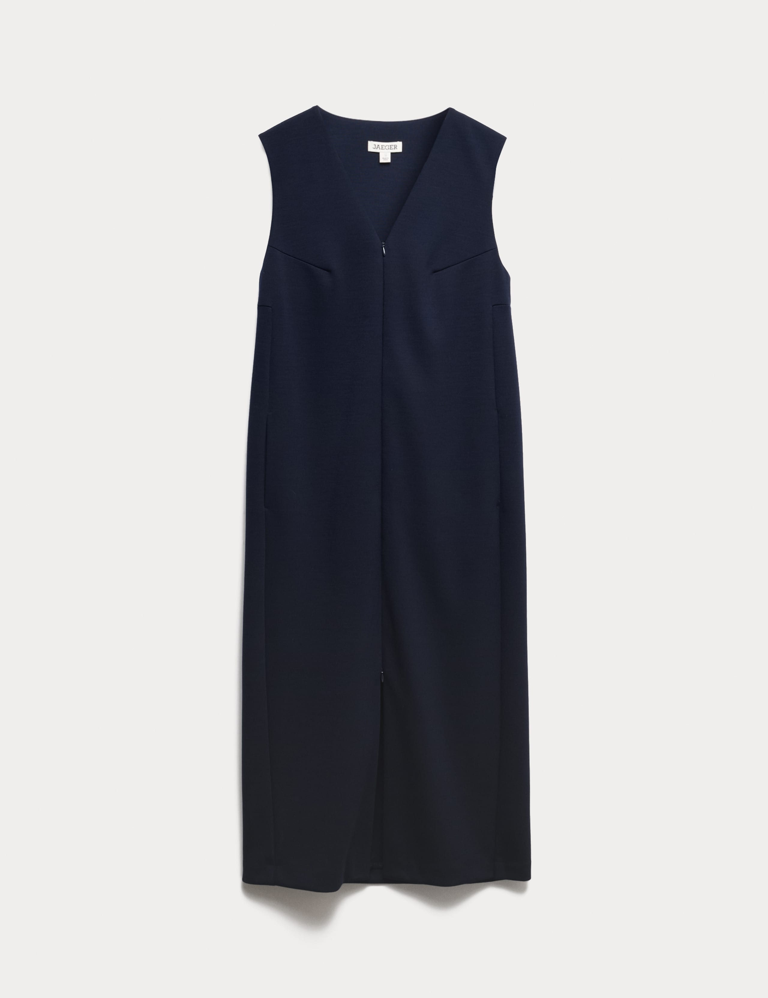 Deep V Jersey Ponte Column Dress