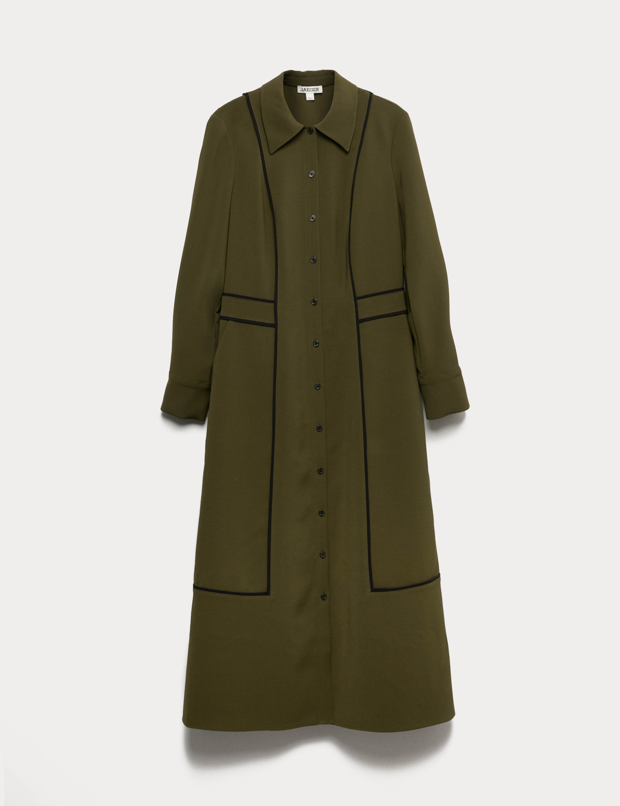 Poly Stretch Crepe Midi Dress