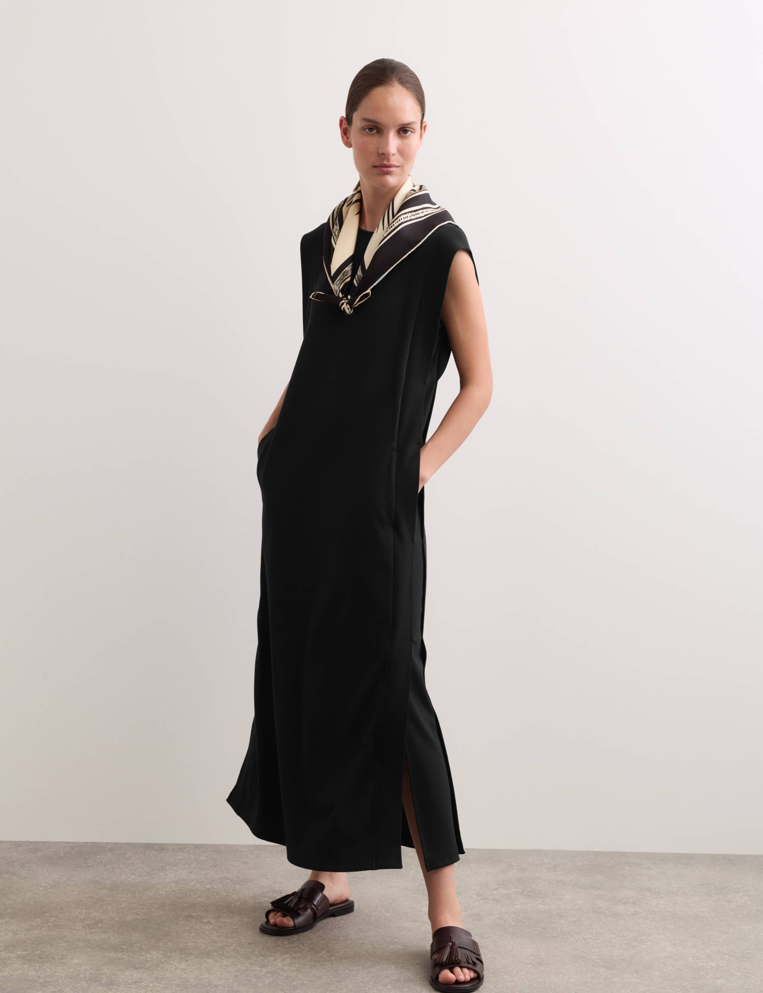 Jersey Midi Column Dress
