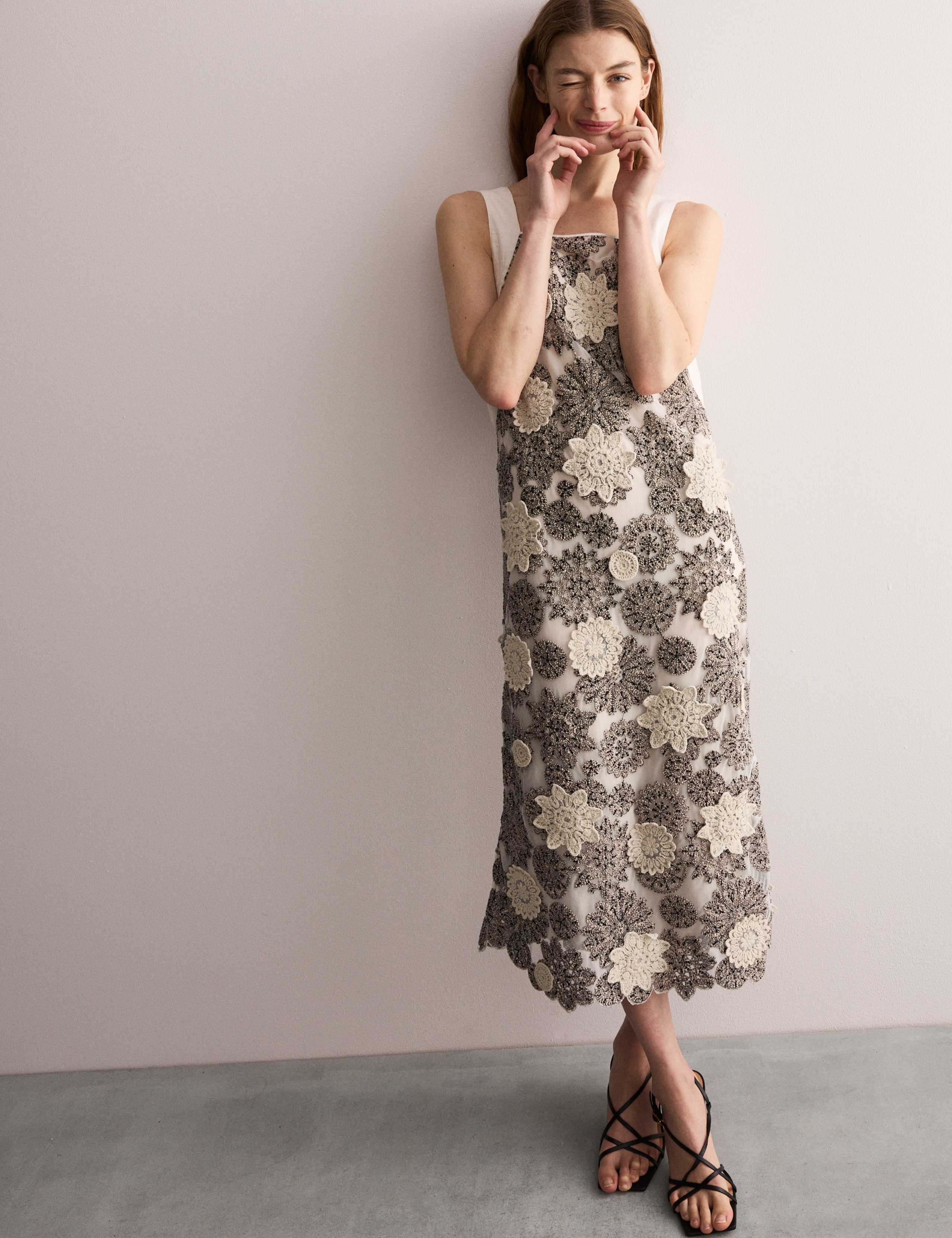 Floral Midi Column Dress