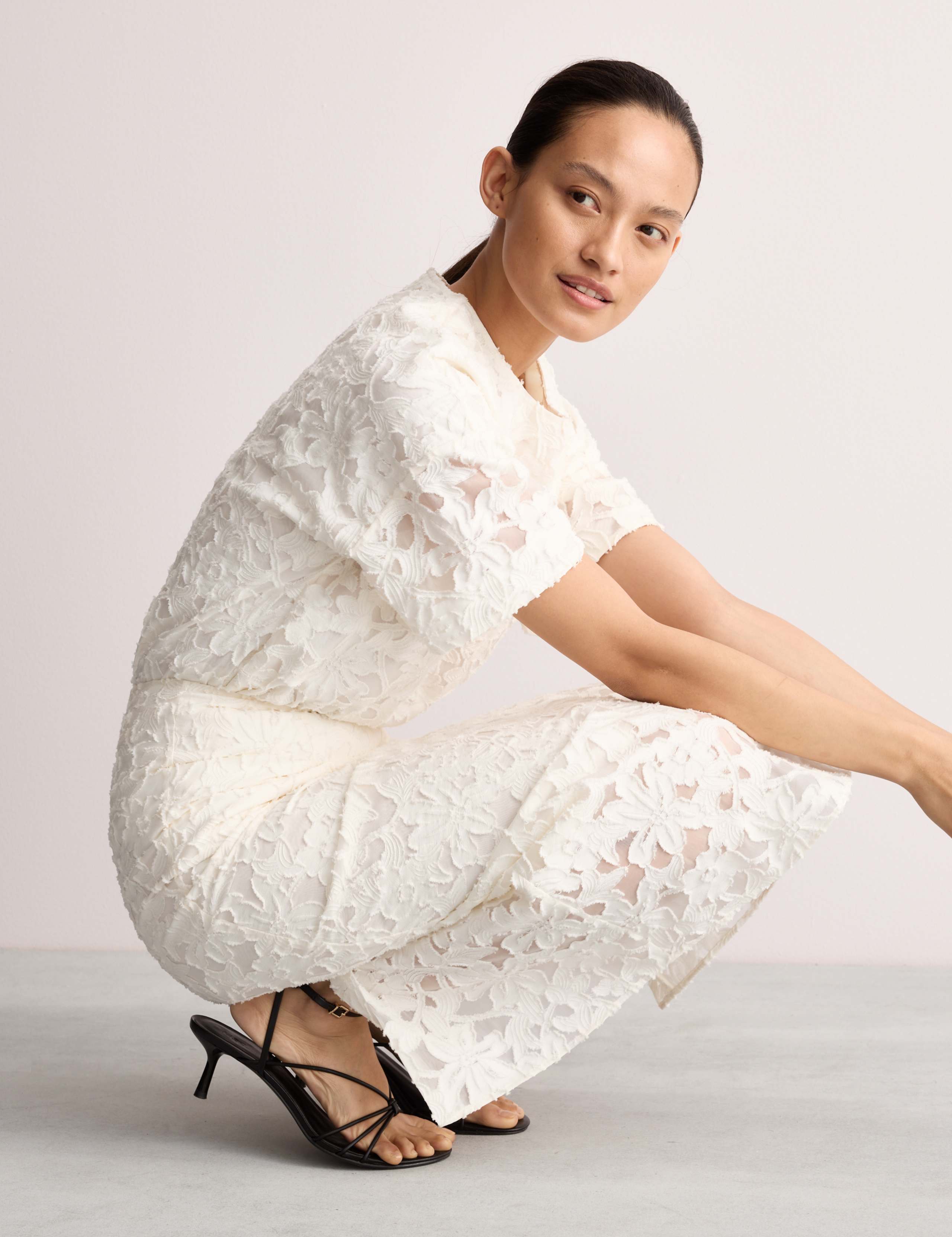 Cotton Rich Jacquard T-Shirt Co-ord