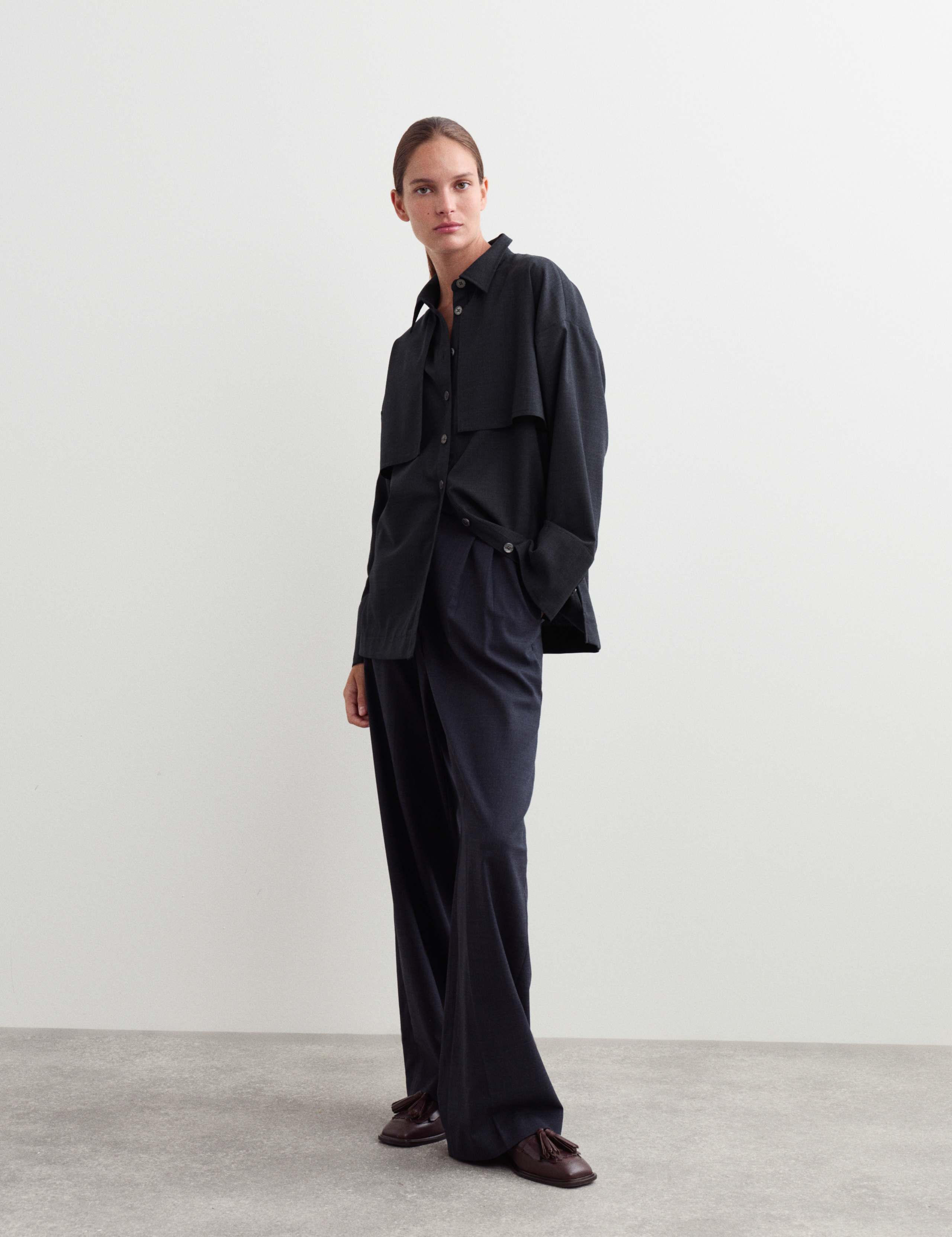 Wool Rich Collared Shirt