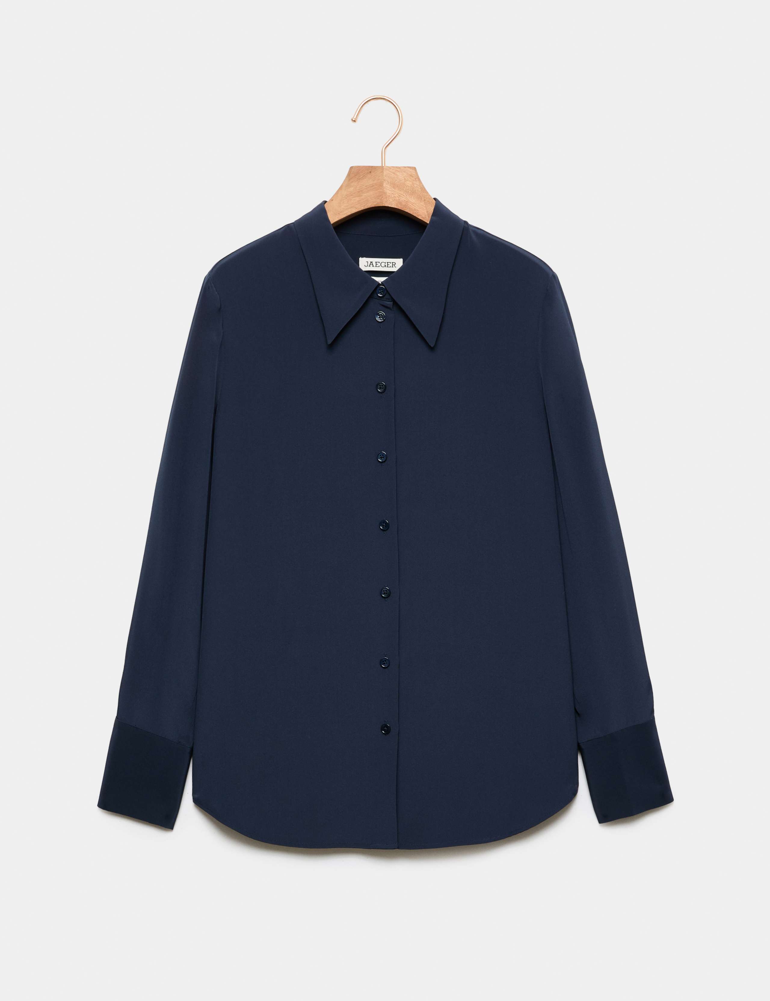 Pure Silk Collared Shirt