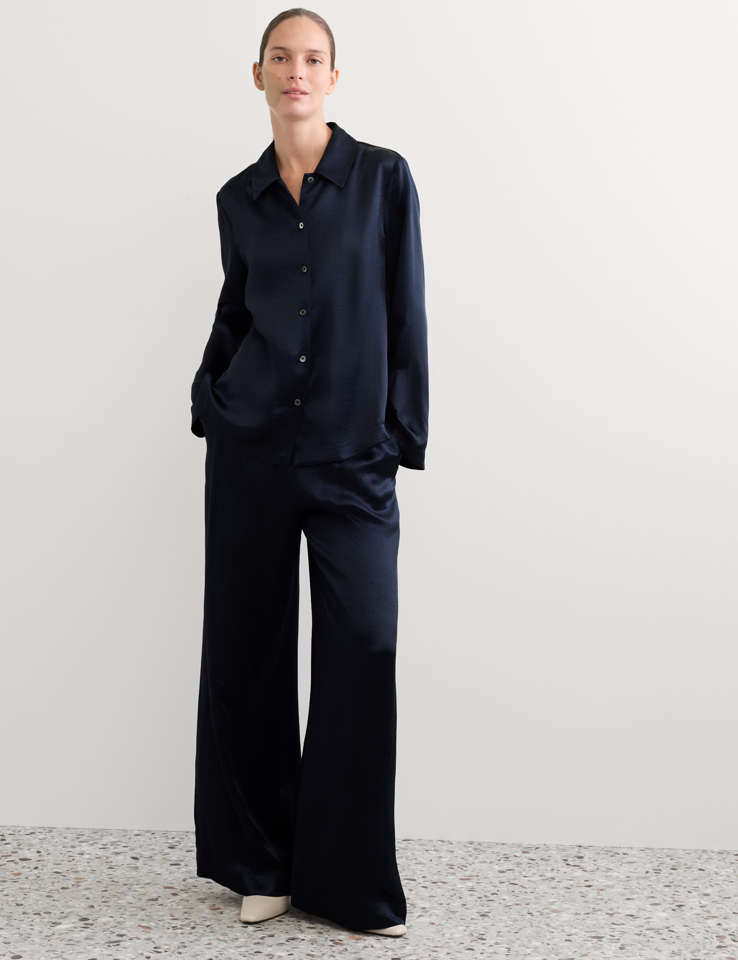 Jacquard Collared Shirt