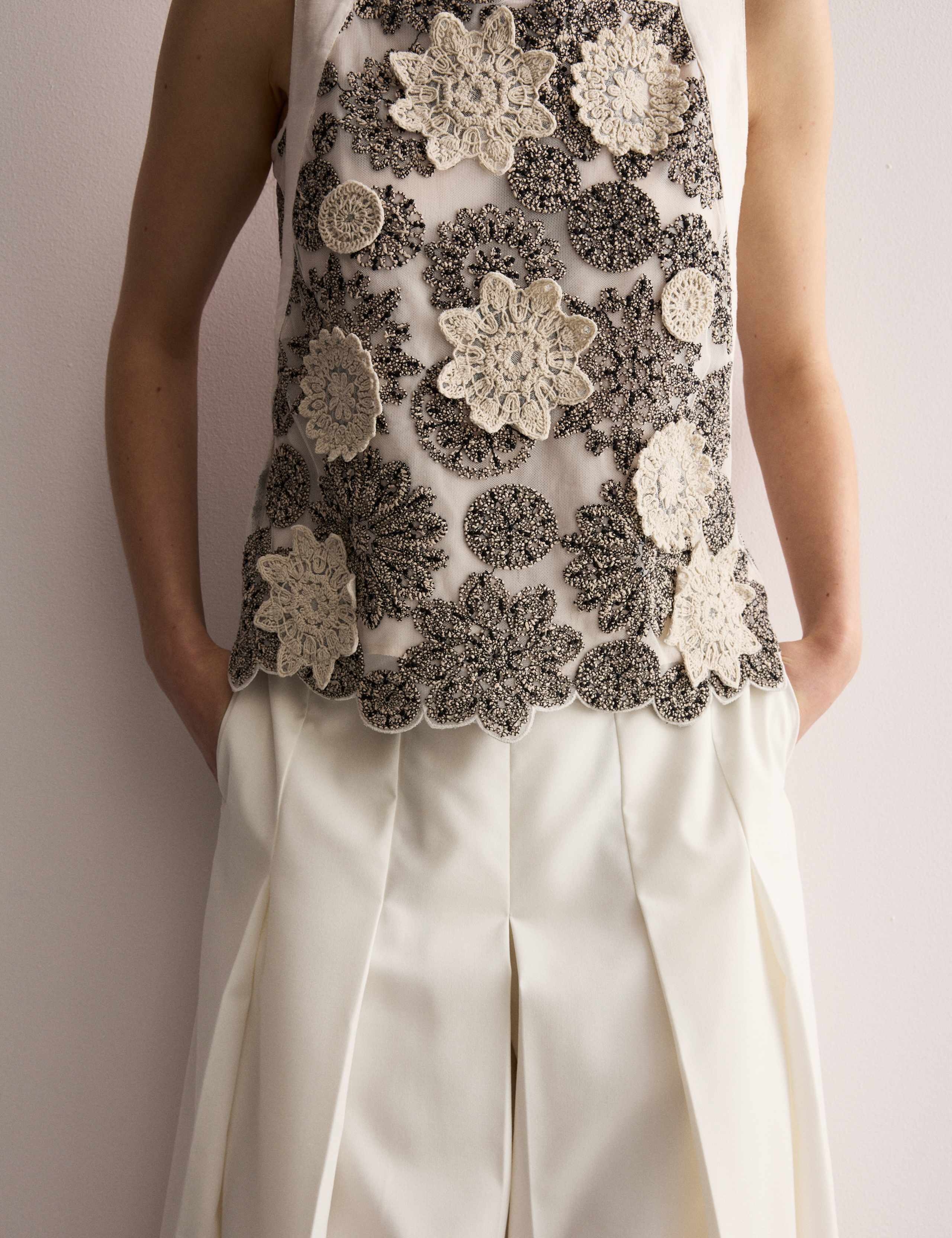 Floral Applique Vest
